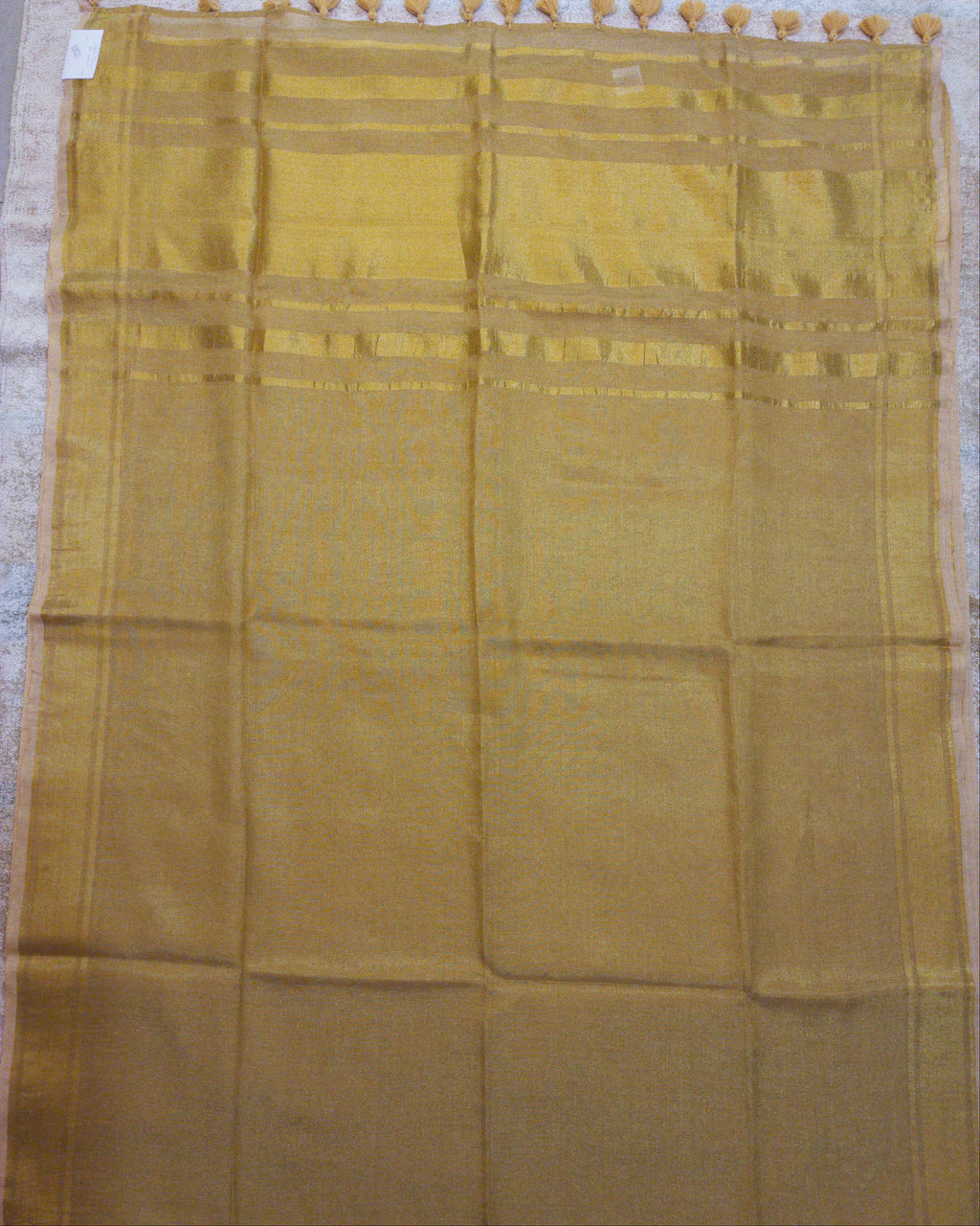Golden Linen Tissue Saree
