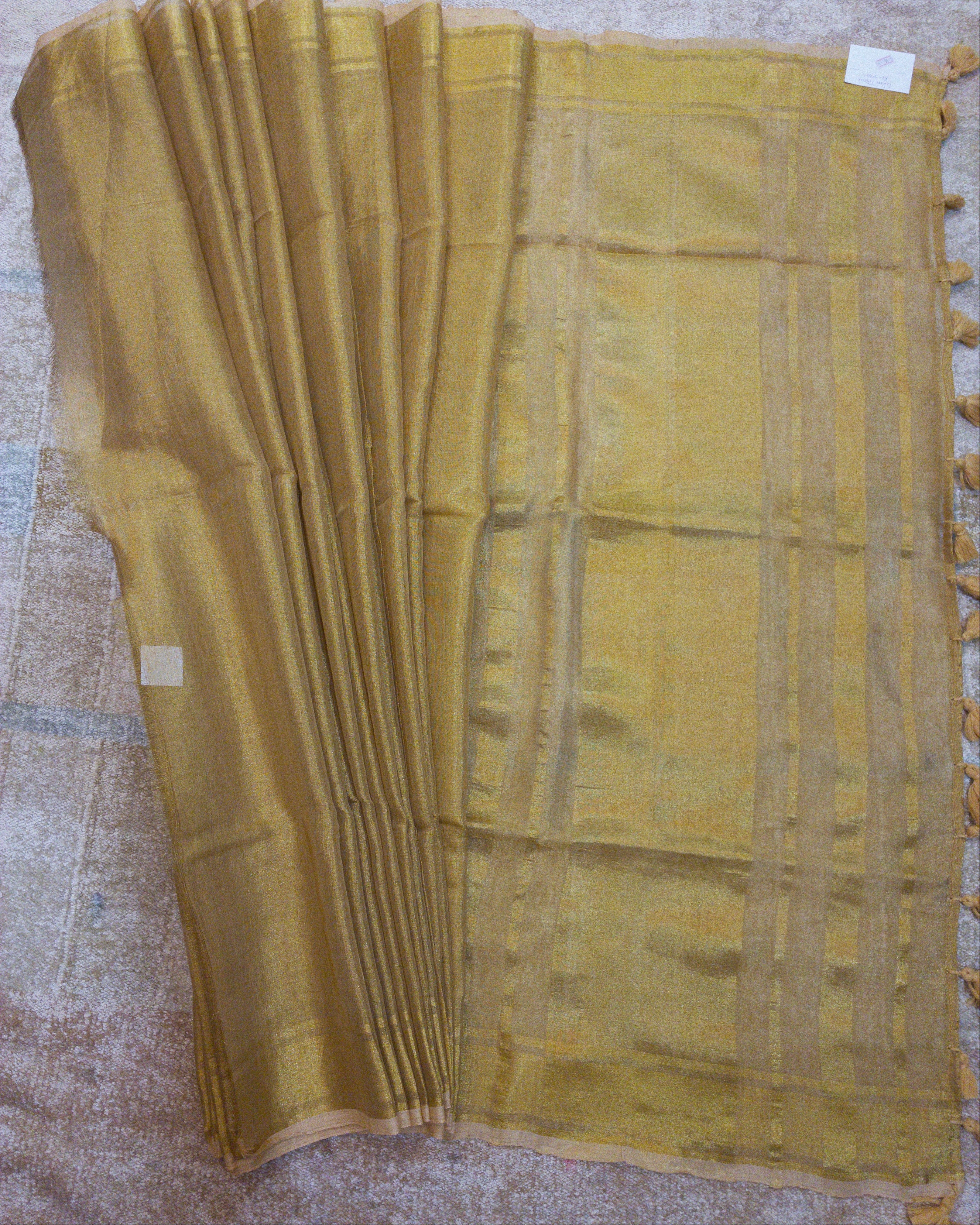 Golden Linen Tissue Saree