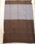 Chocolate Mul Cotton Saree