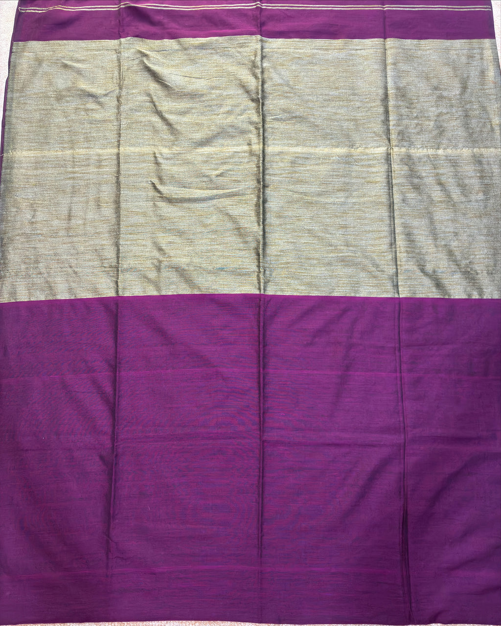 Wine Color Khadi Saree