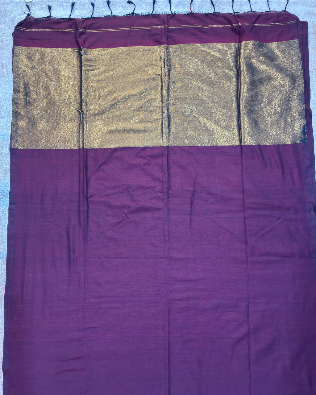 Nayantara Khadi Saree with Golden Aanchal