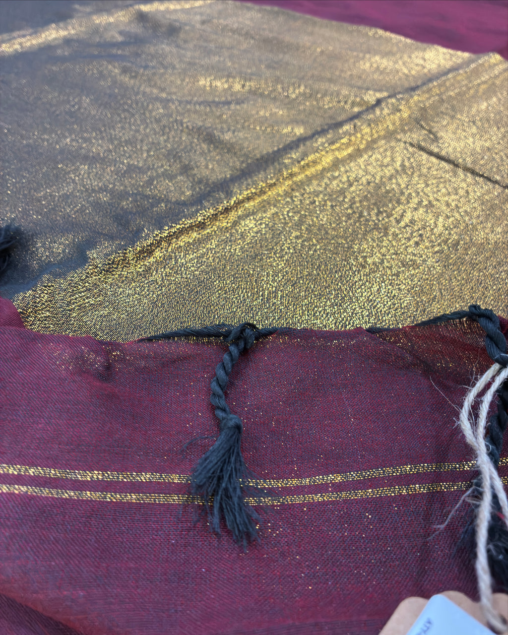 Nayantara Khadi Saree with Golden Aanchal