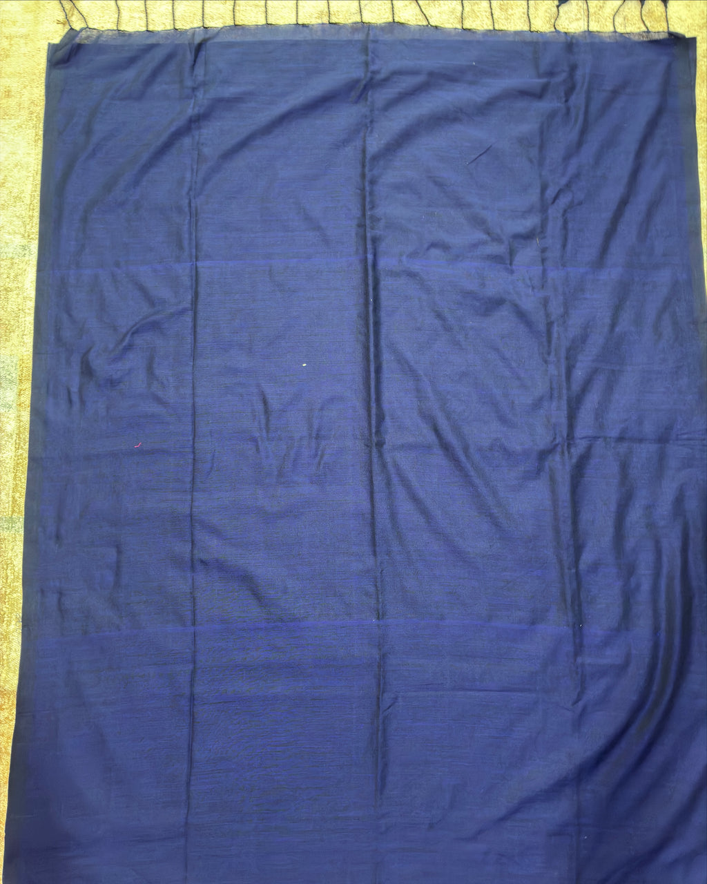Navy Blue Khadi Saree with Kantha Work BP