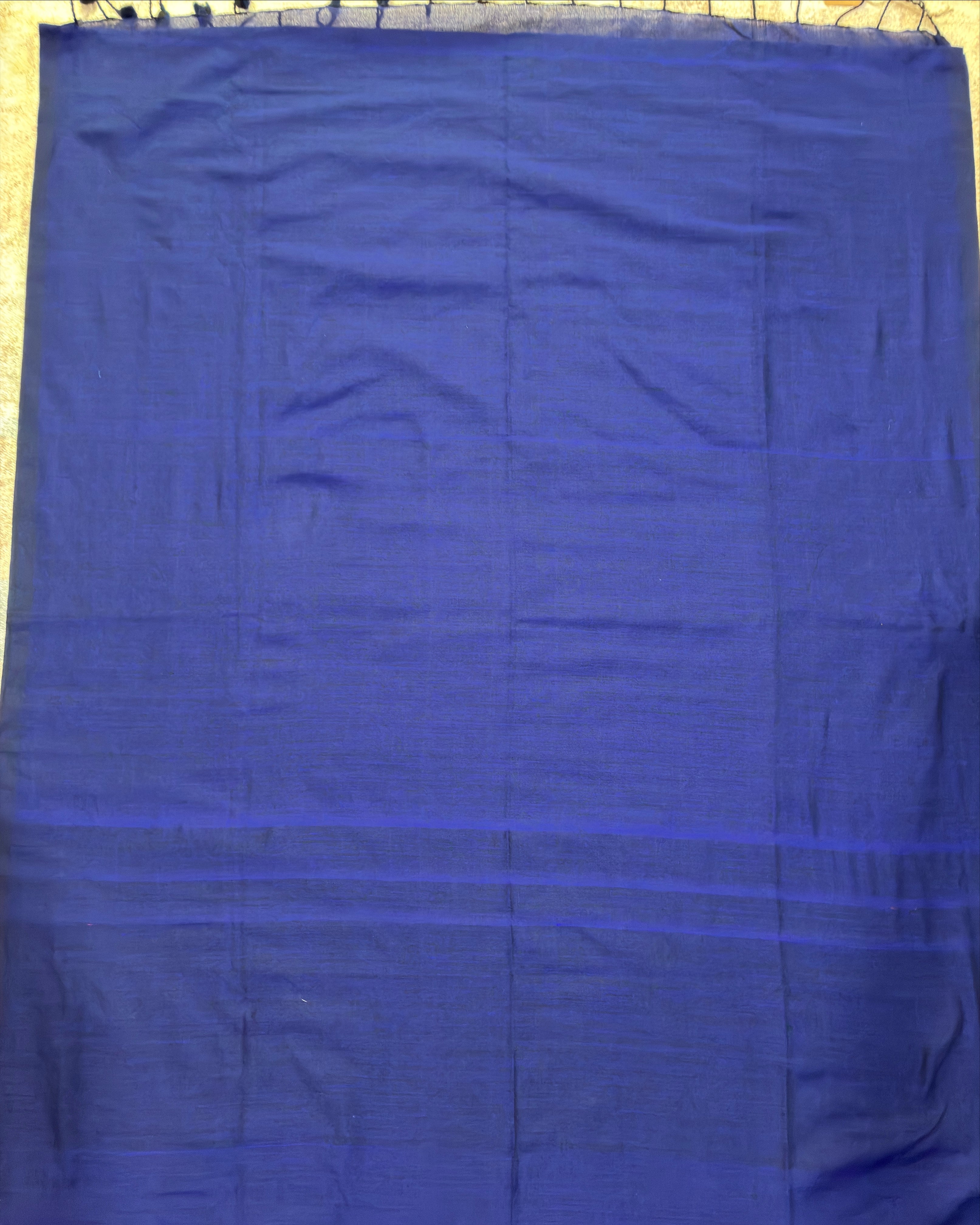 Navy Blue Khadi Saree with Kantha Work BP