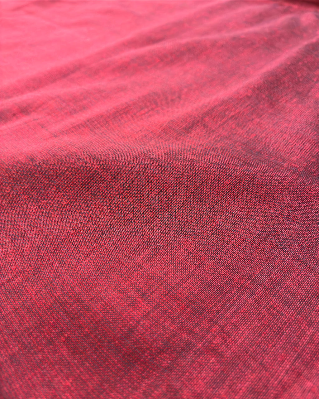 Red Khadi Saree with Kantha Work BP