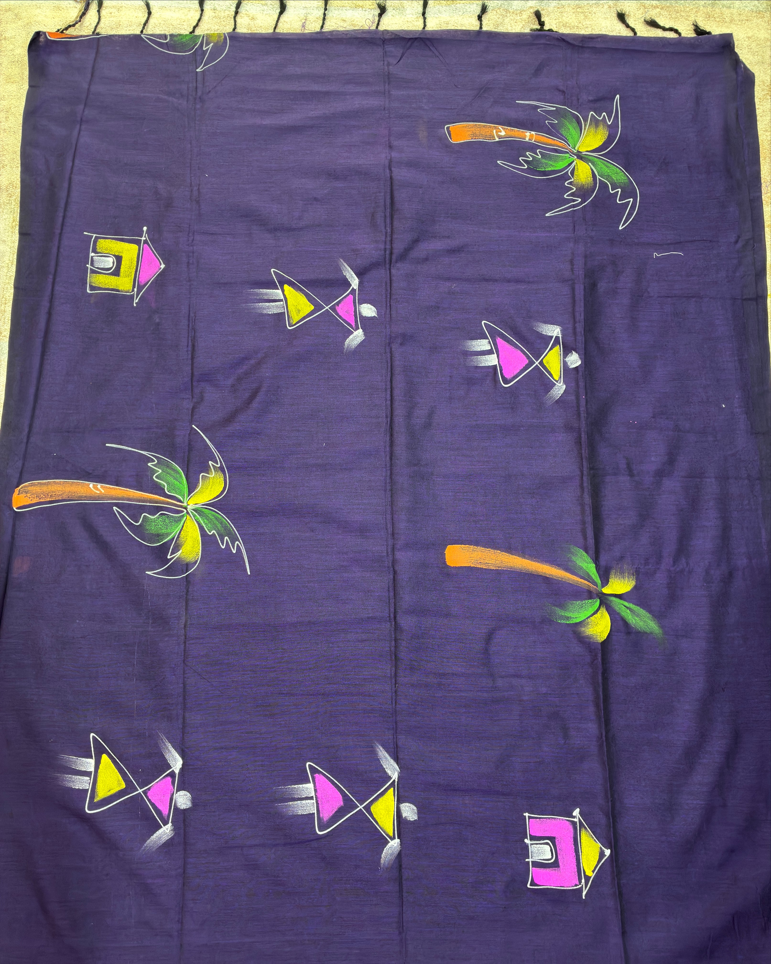 Purple Khadi Saree