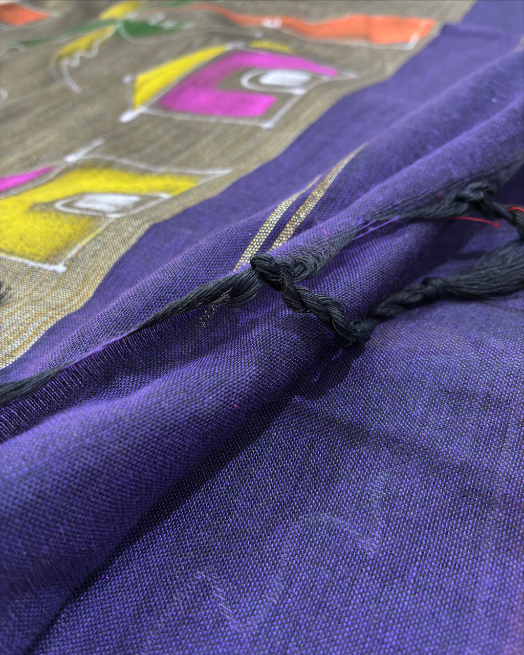 Purple Khadi Saree