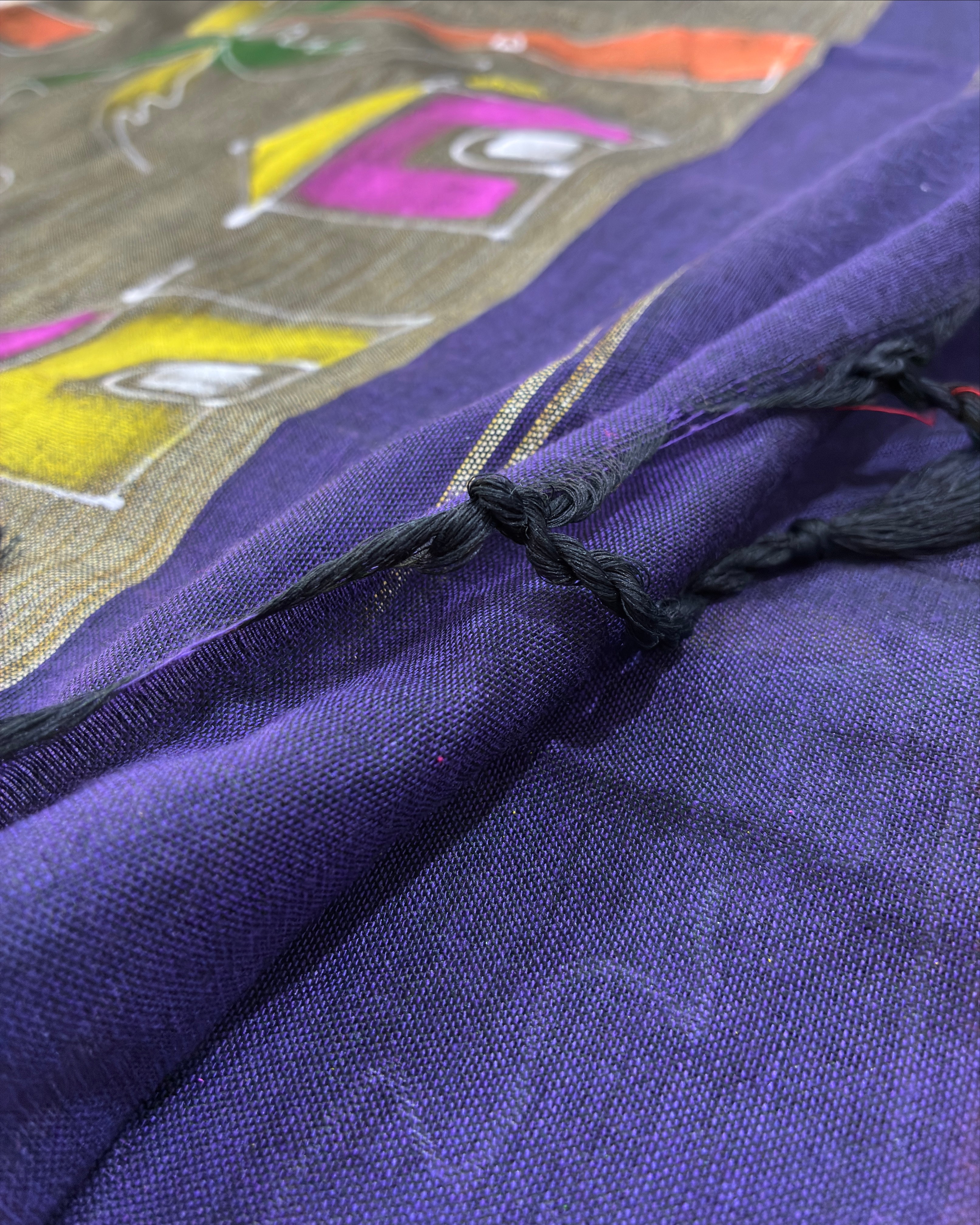Purple Khadi Saree