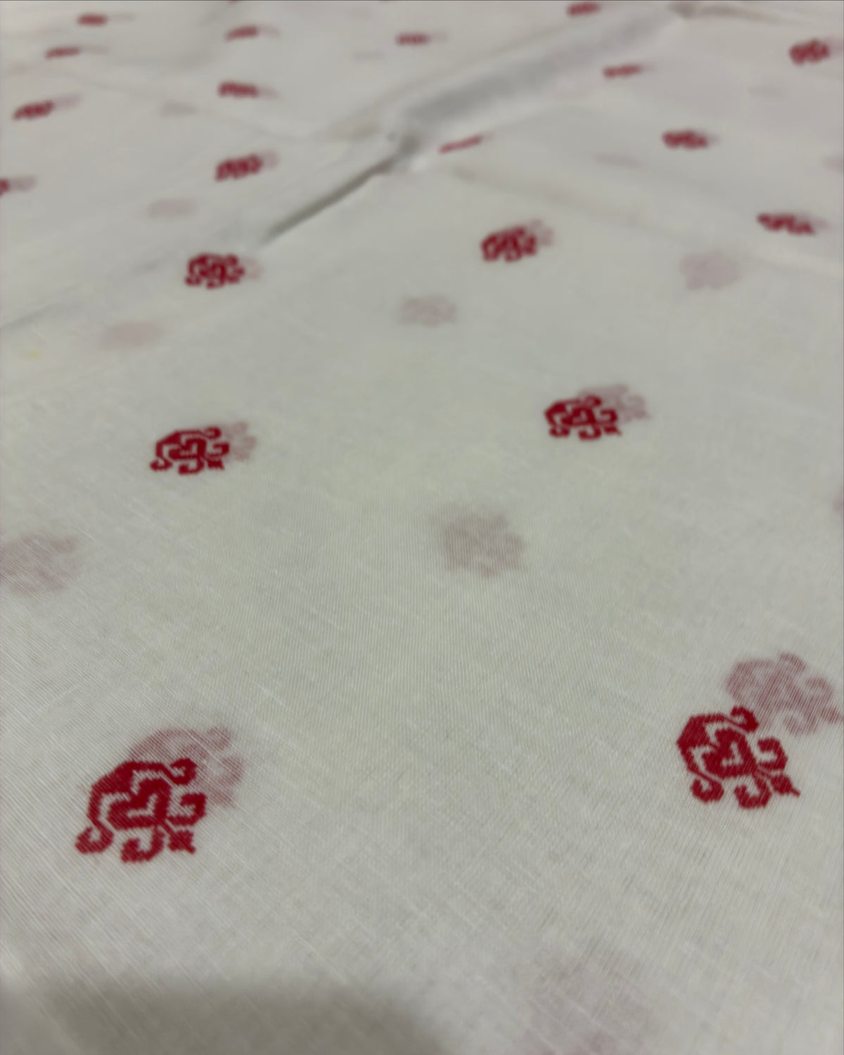 Bengali Cotton Saree with Red Border
