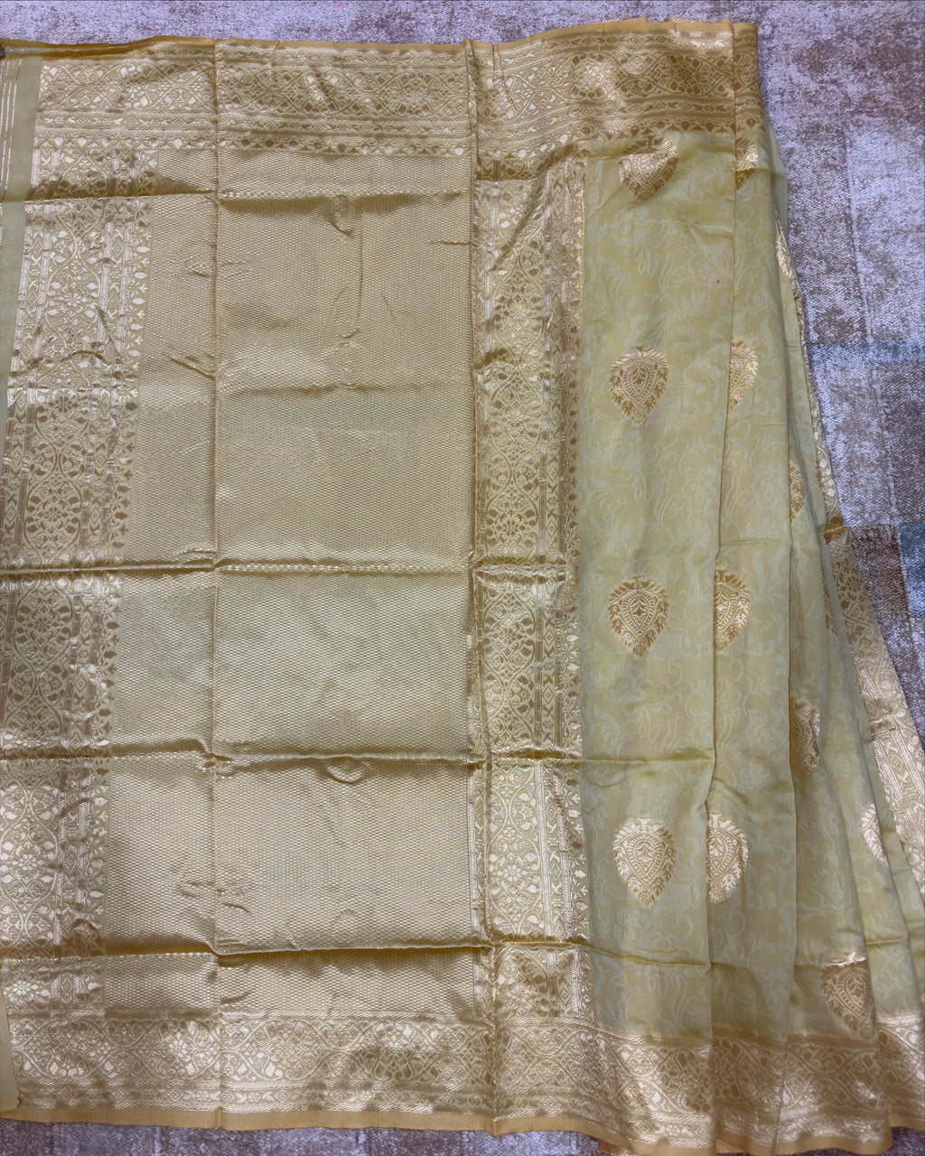 Lemon Noor Silk Saree