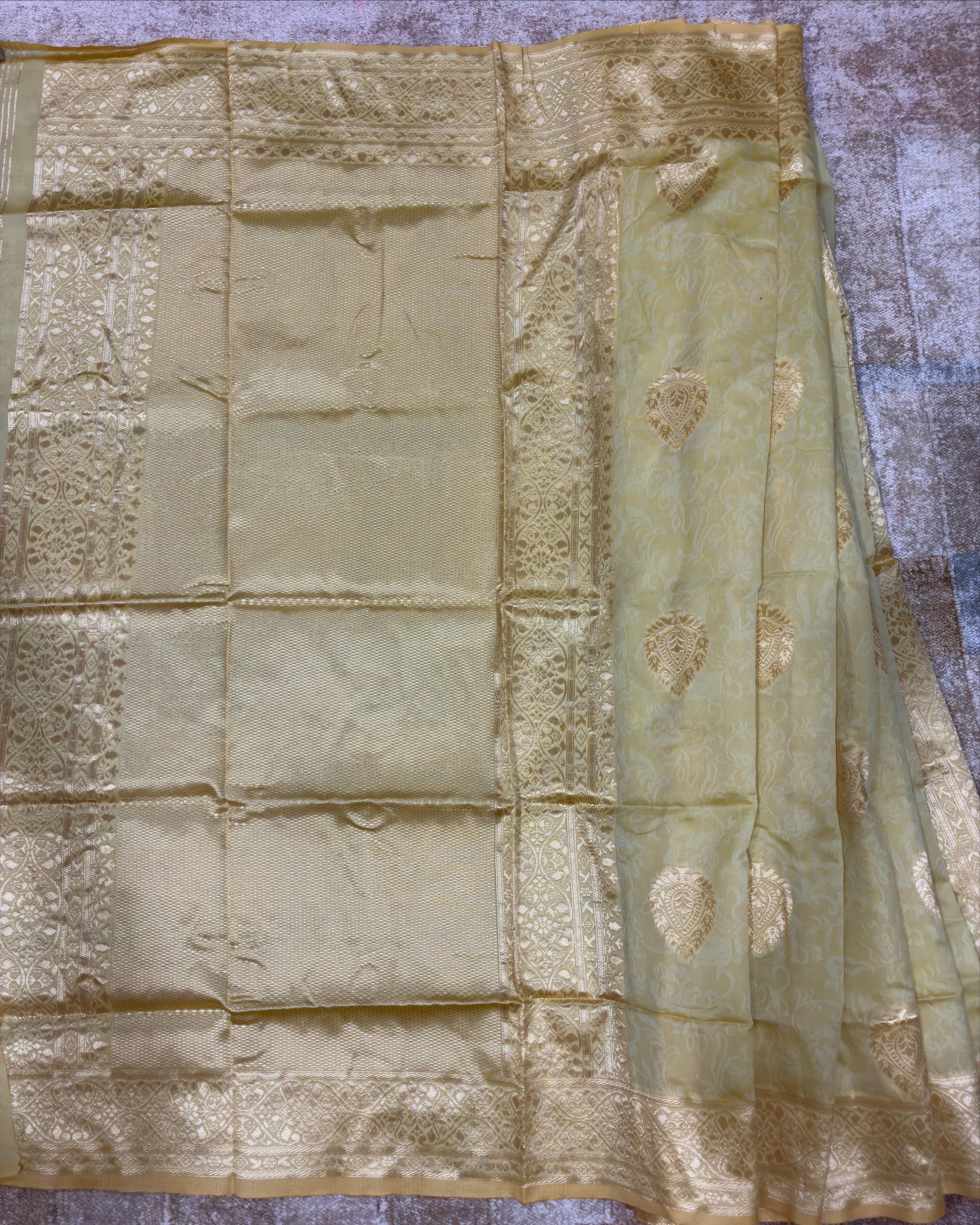 Lemon Noor Silk Saree