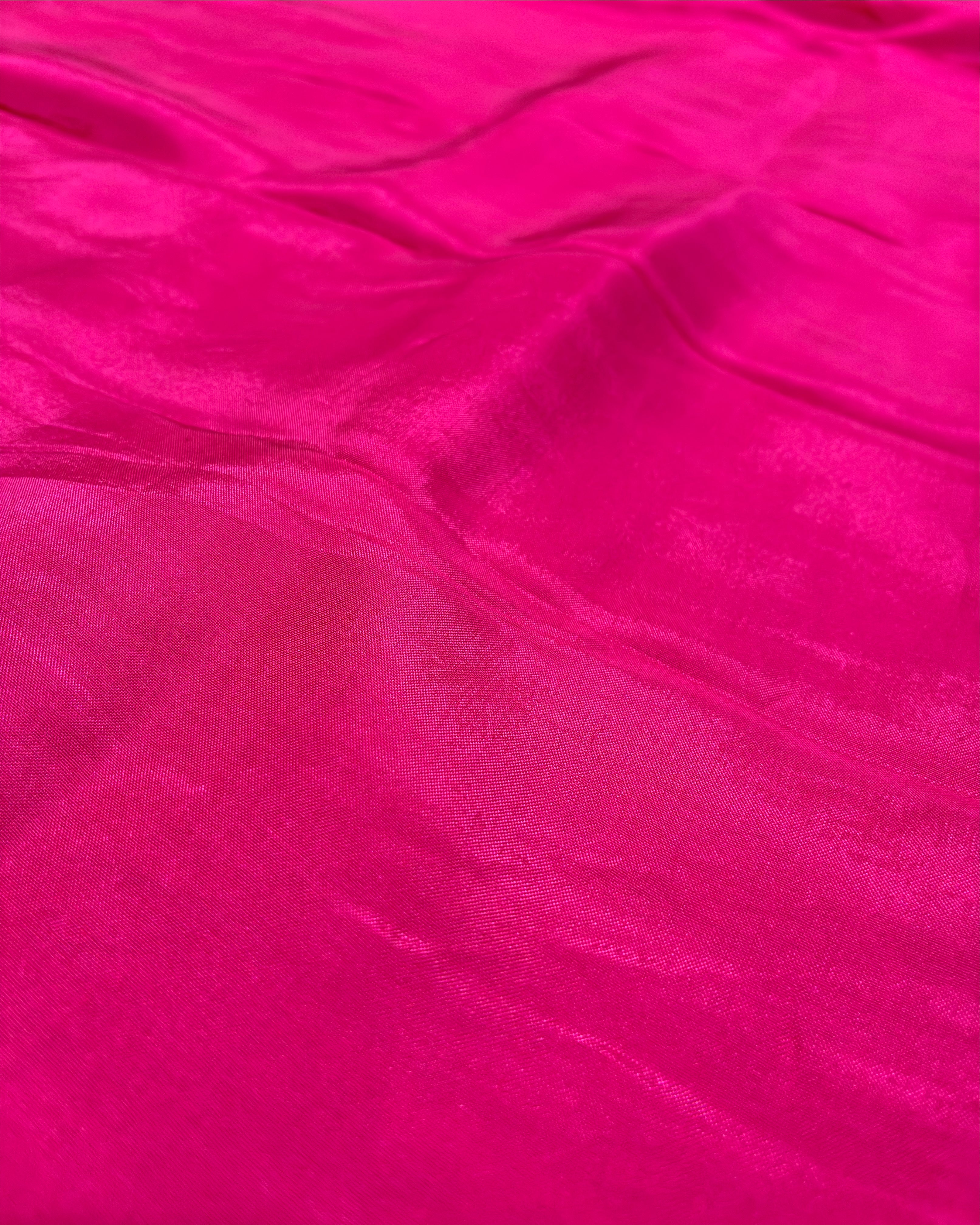 Bright Fuchsia Saree with Broad Golden Lace