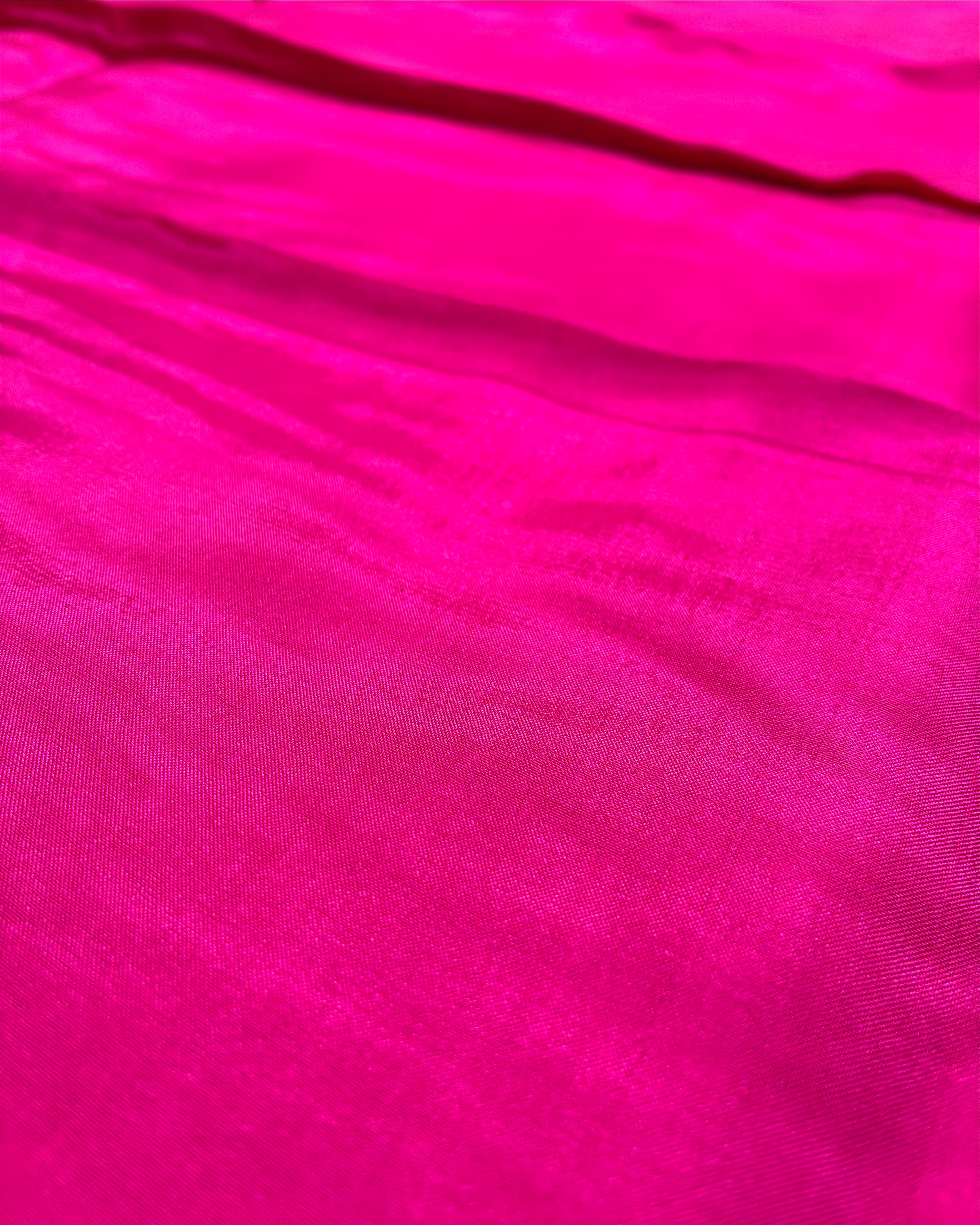 Magenta Saree with Broad Golden Lace