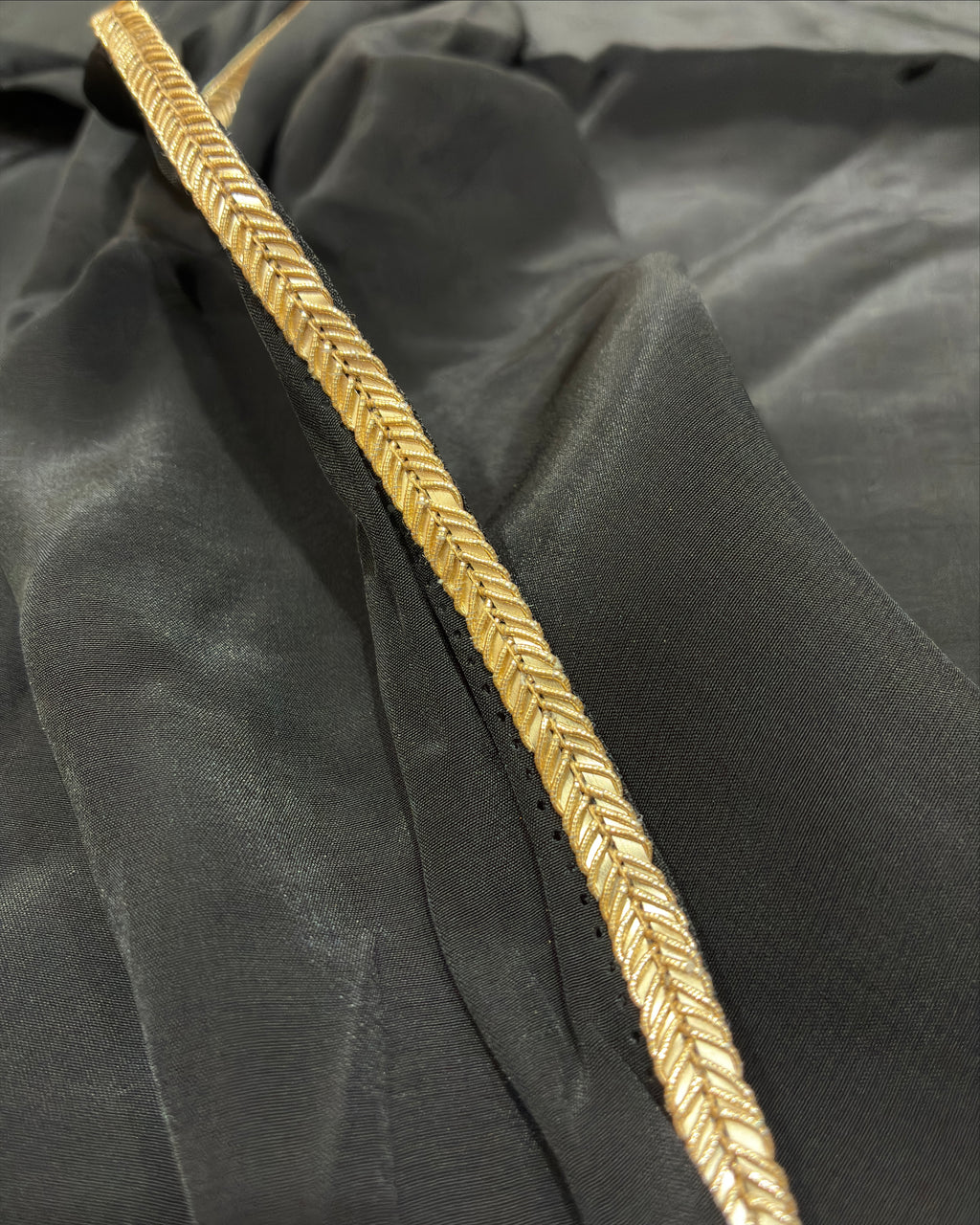 Classic Black Crepe Saree with Gold Border