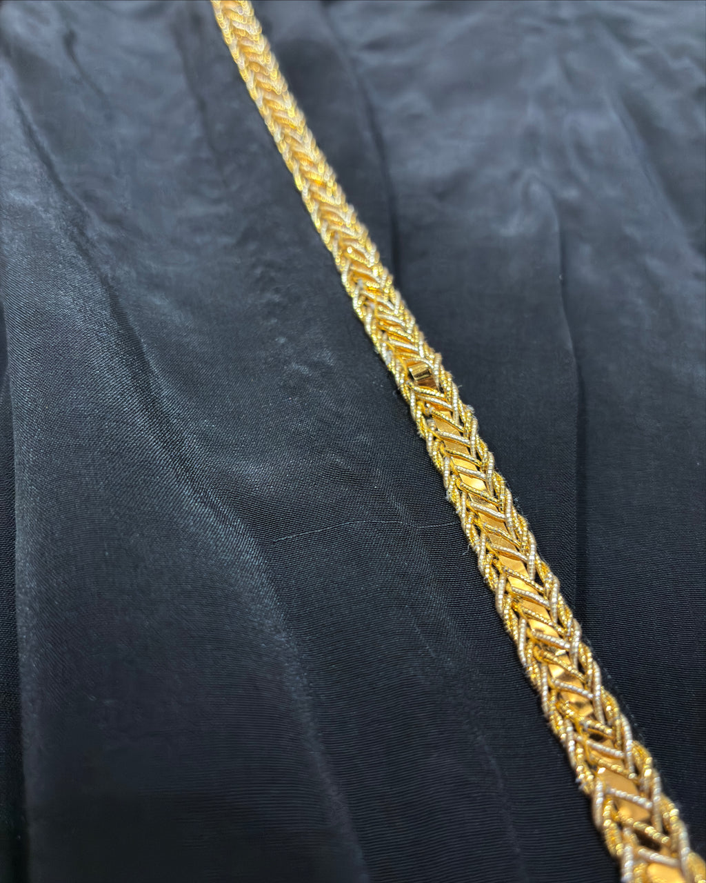 Classic Black Crepe Saree with Gold Border