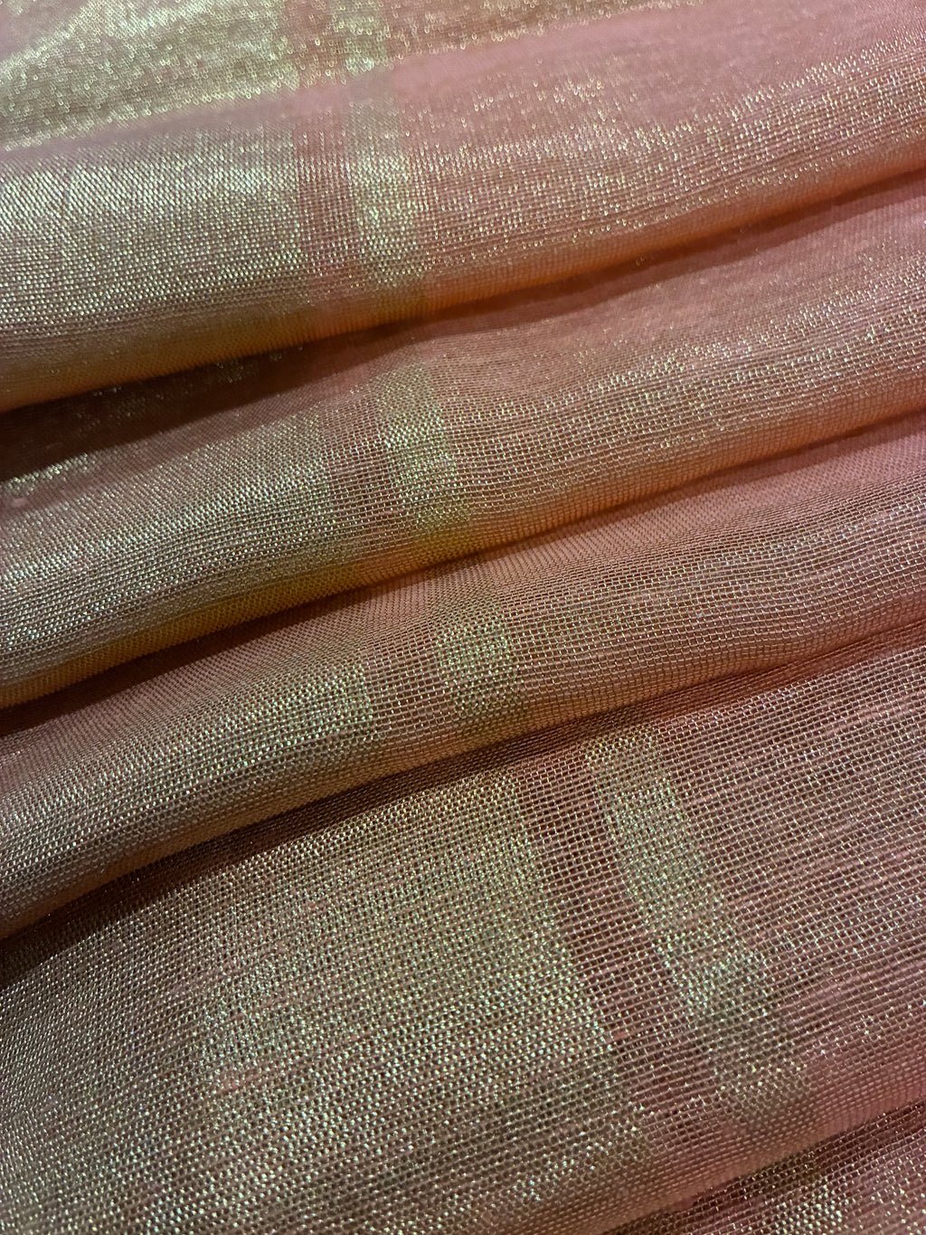 Orange Linen Tissue Saree