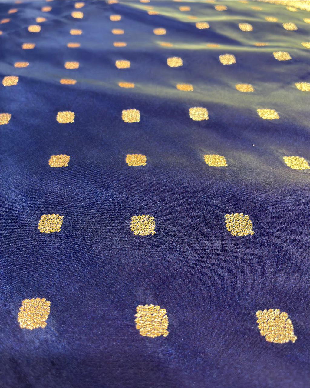 Dark Blue Banarasi Zari Work Saree