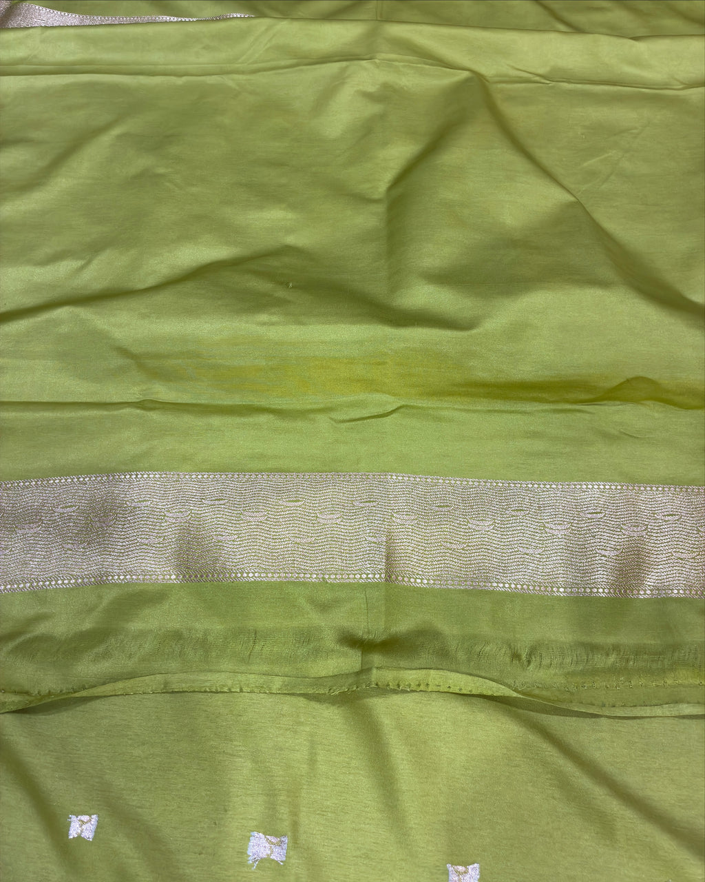 Lemon Green Banarasi Zari Work Saree