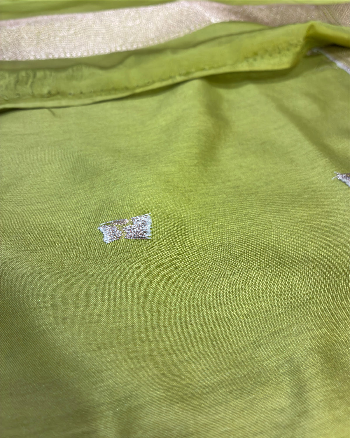 Lemon Green Banarasi Zari Work Saree