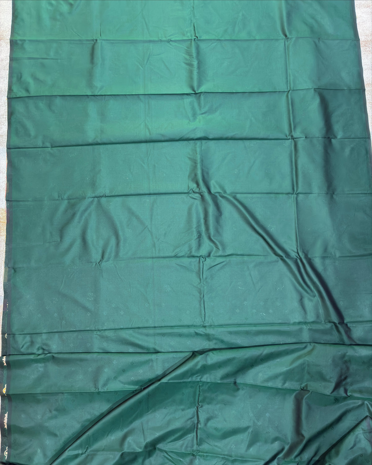 Dark Green Zari Silk Saree