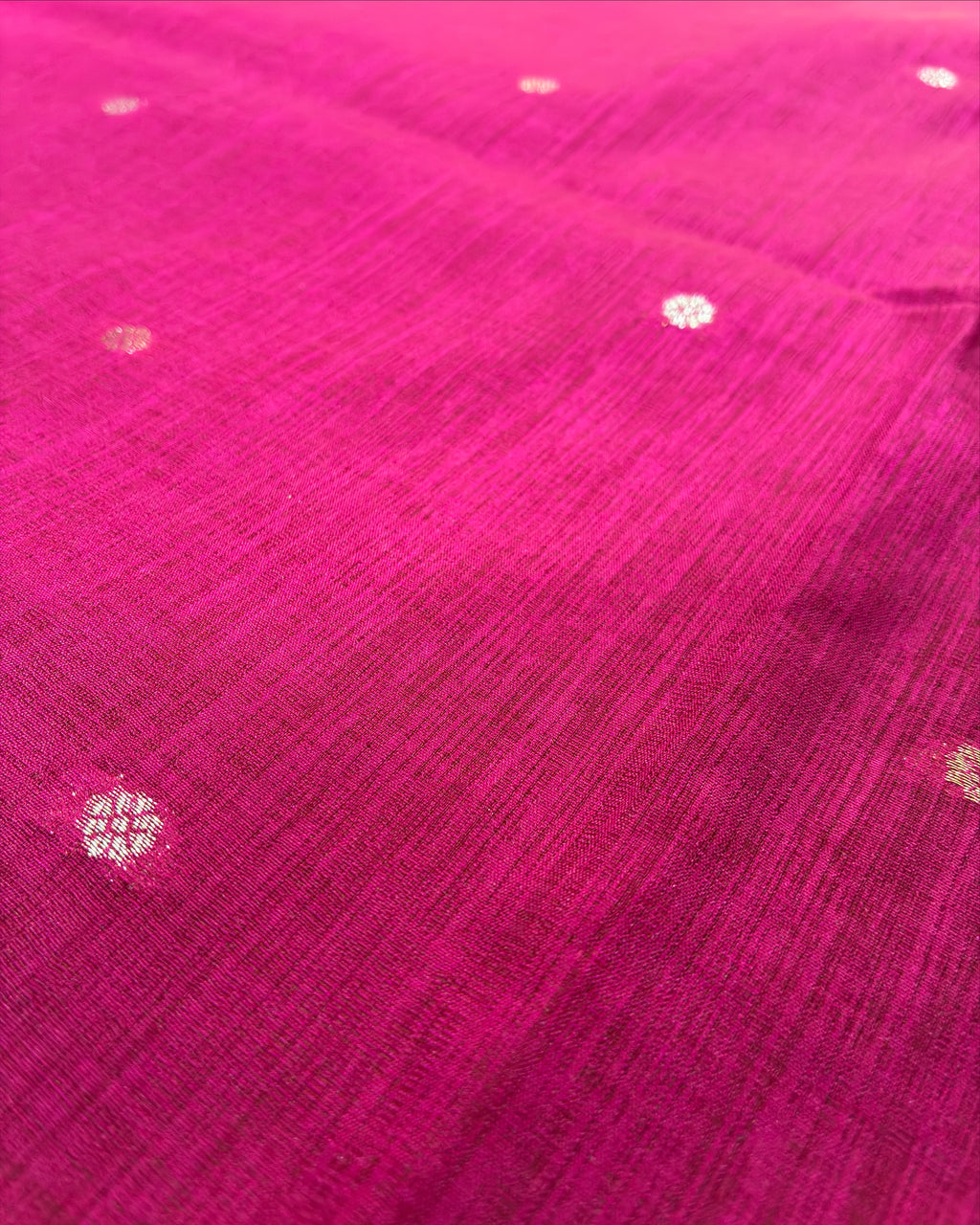 Elephant Boarder Magenta Silk Saree