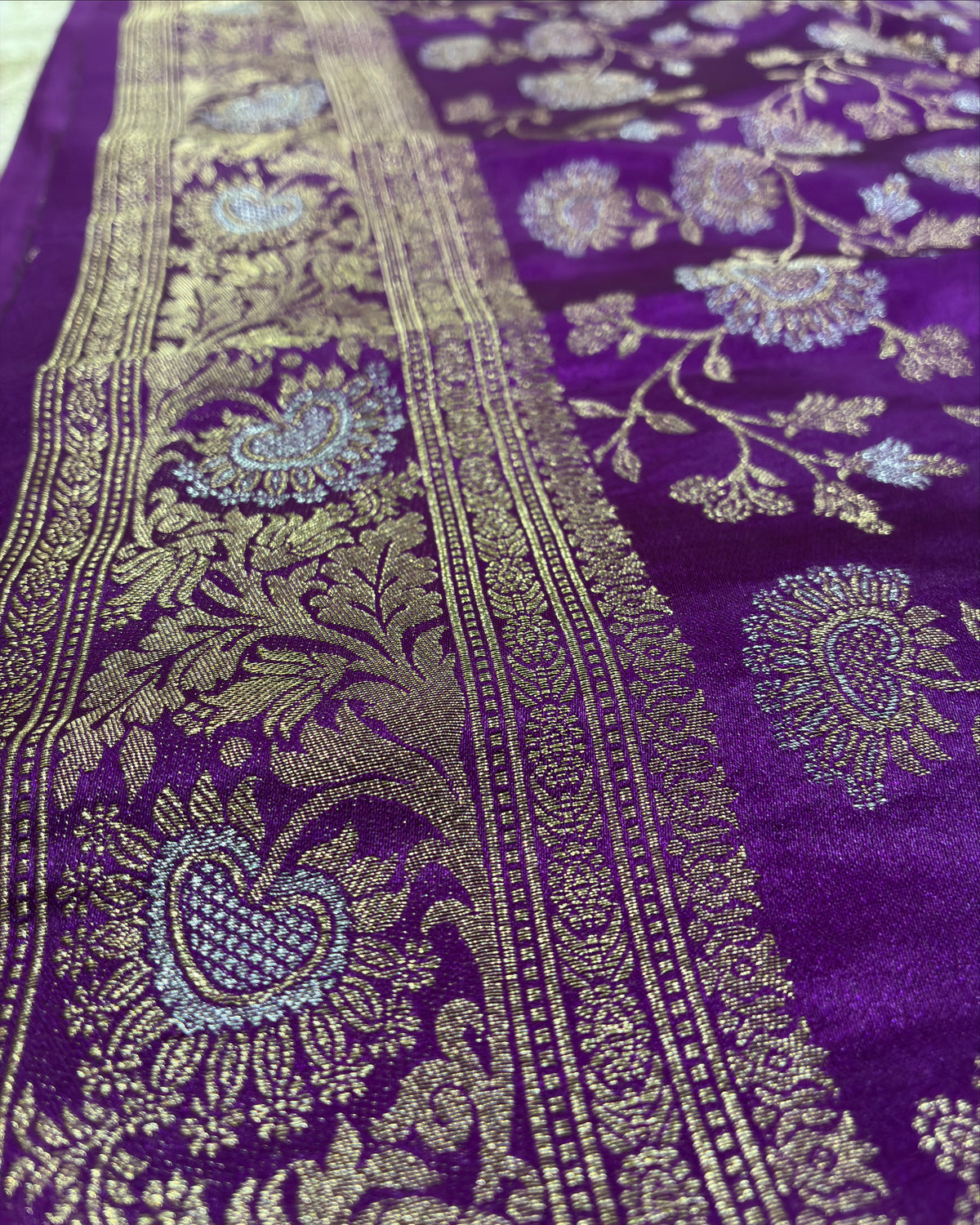 Manguri Silk Saree with Banarasi Zari Work