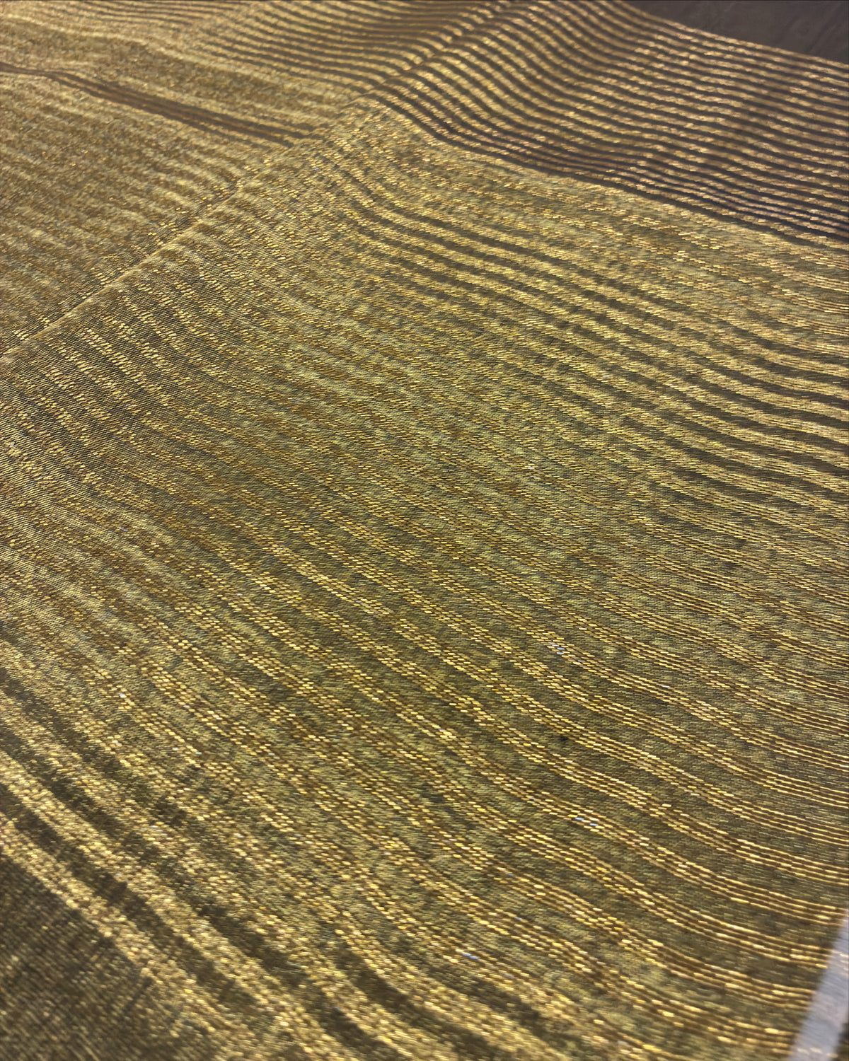 Antique Gold Linen Tissue Saree with Gold Pallu