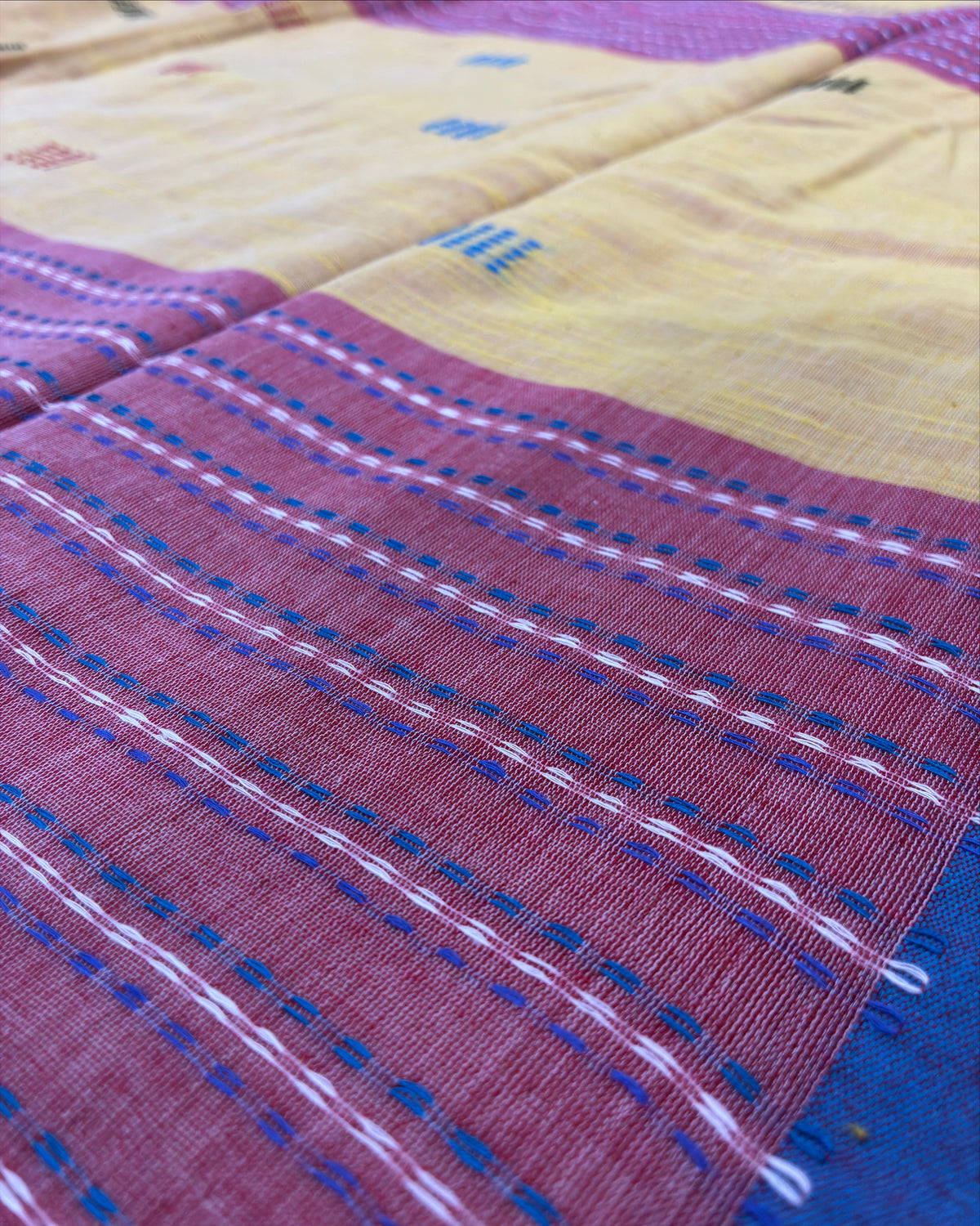 Butter Yellow Chatai Handloom Saree