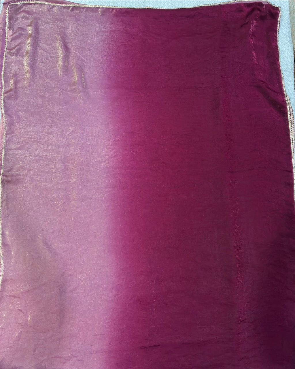 Silk Two-Tone Saree – Mauve Moonlight