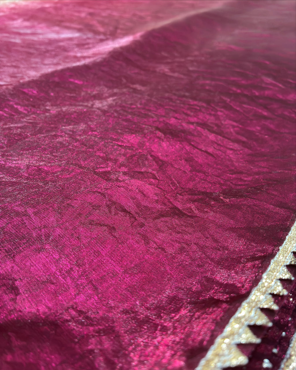 Silk Two-Tone Saree – Mauve Moonlight