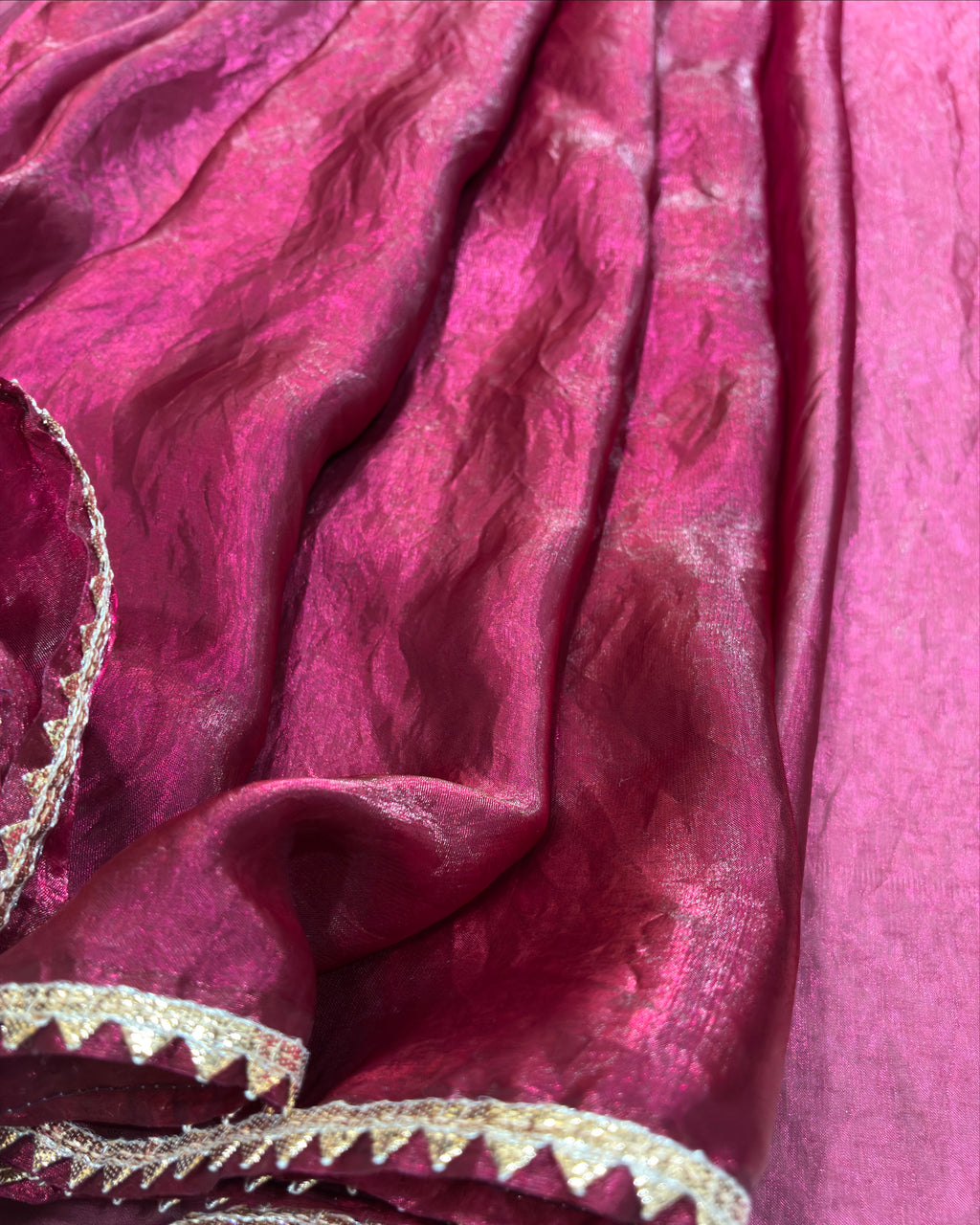 Silk Two-Tone Saree – Mauve Moonlight