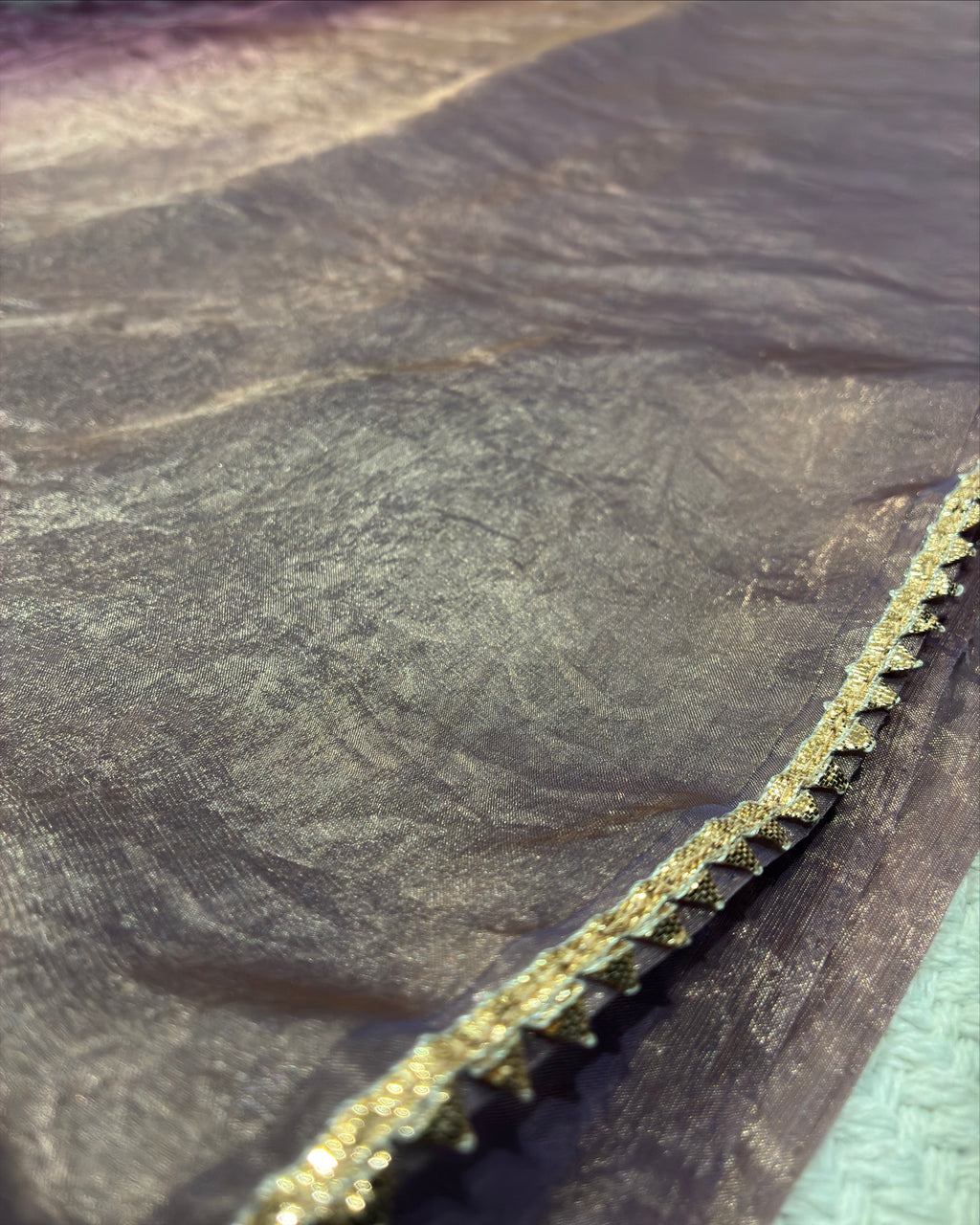 Silk Two-Tone Saree – Lavender Moon