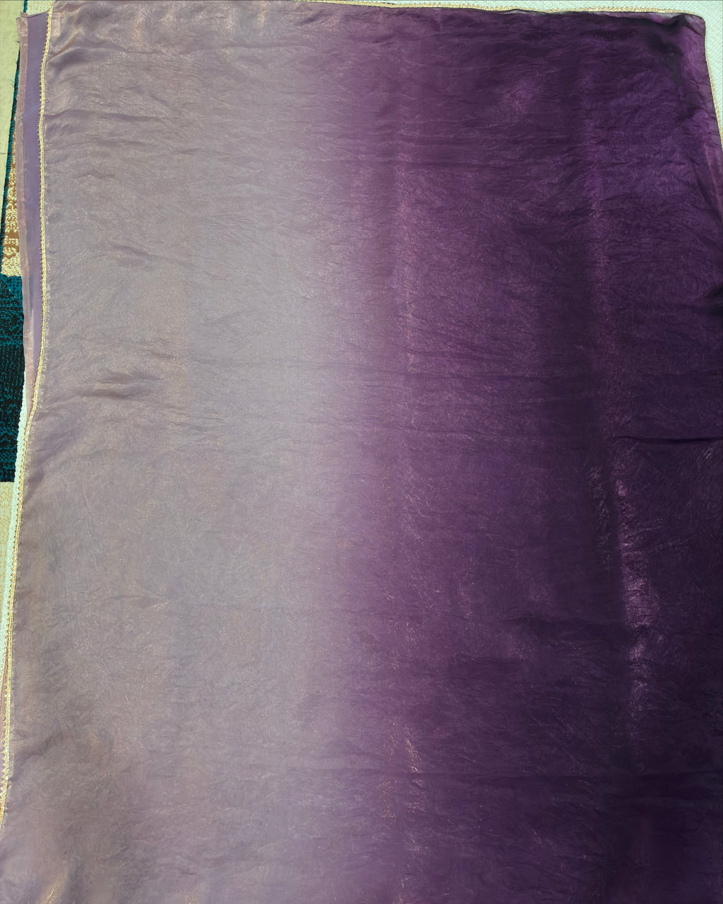Silk Two-Tone Saree – Lavender Moon