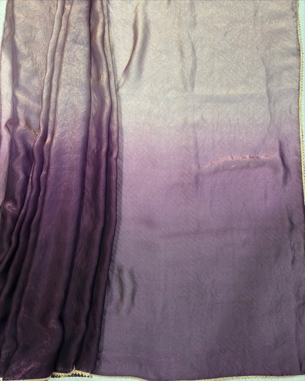 Silk Two-Tone Saree – Lavender Moon