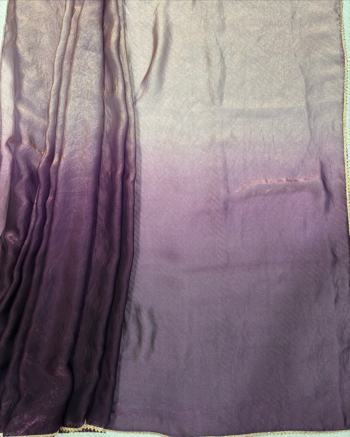 Silk Two-Tone Saree – Lavender Moon
