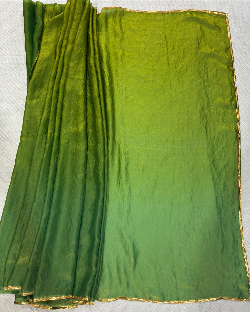 Meadow Elegance Two-Tone Saree