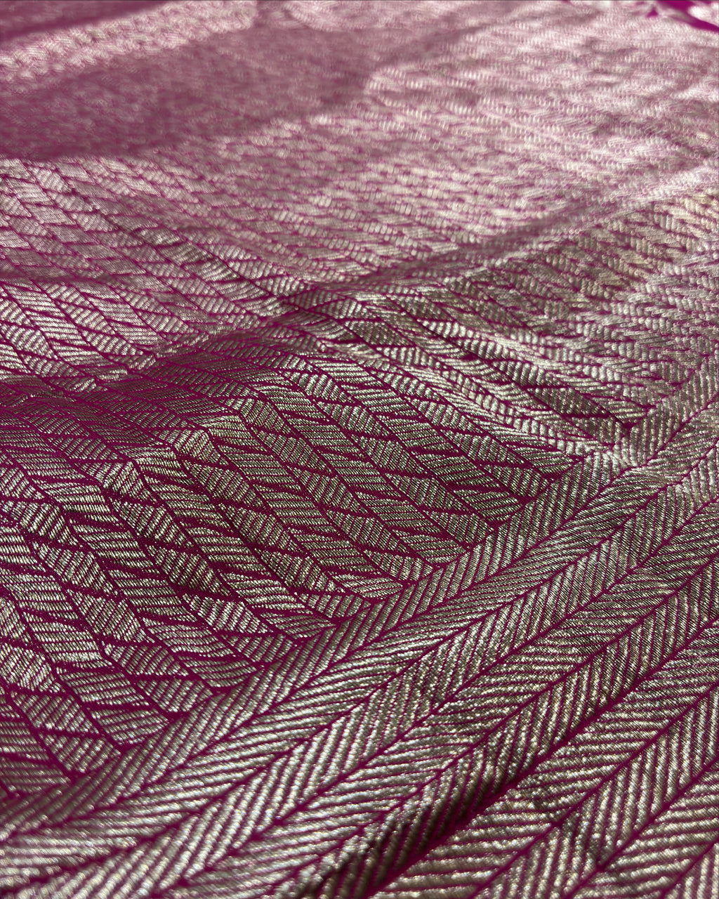 Magenta Crepe Silk Saree