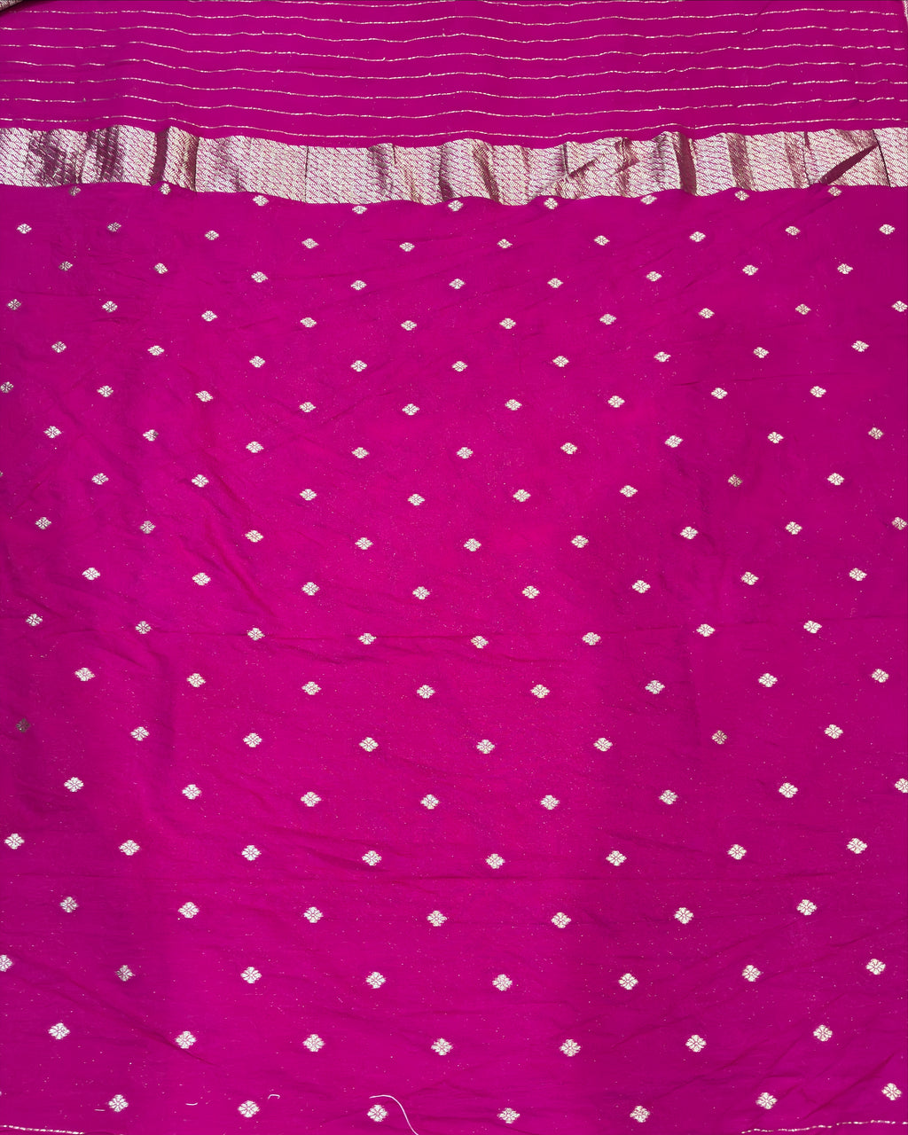 Magenta Crepe Silk Saree