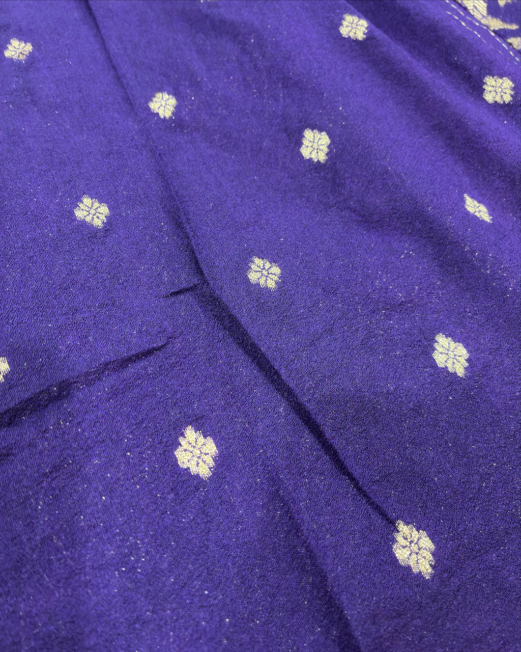 Purple Crepe Silk Saree