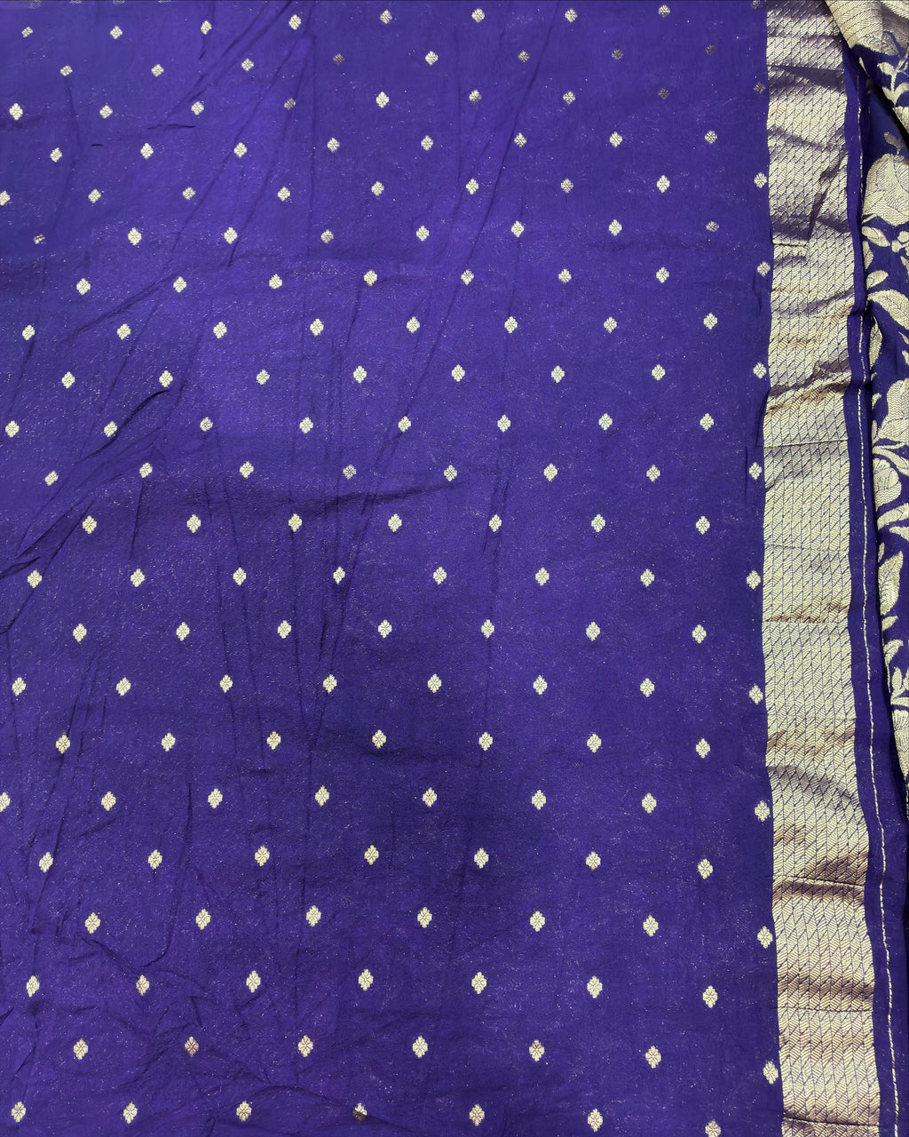 Purple Crepe Silk Saree