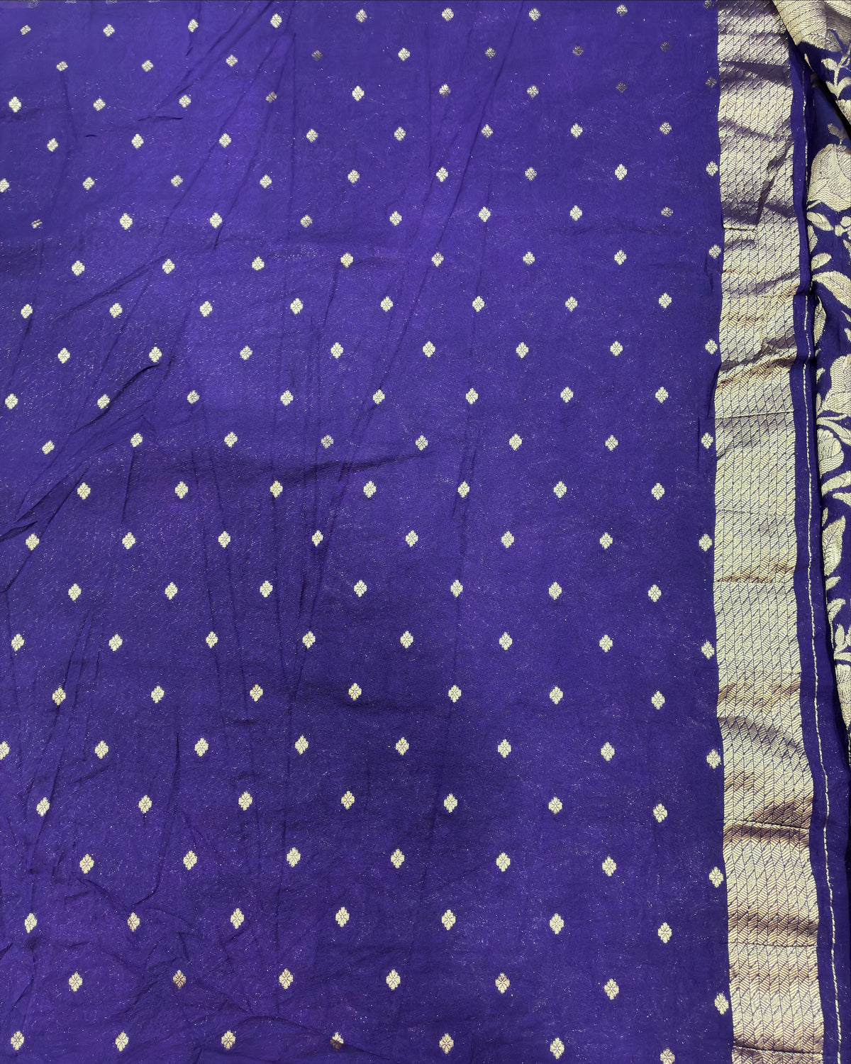 Purple Crepe Silk Saree