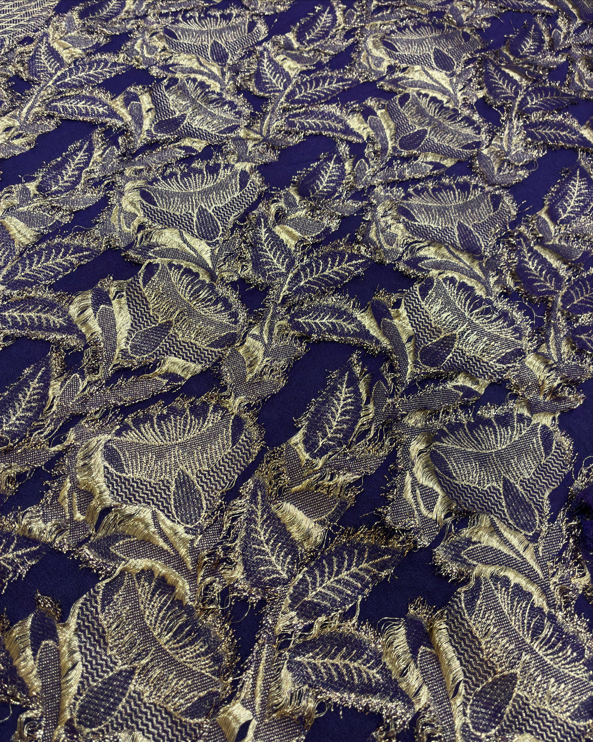 Purple Crepe Silk Saree