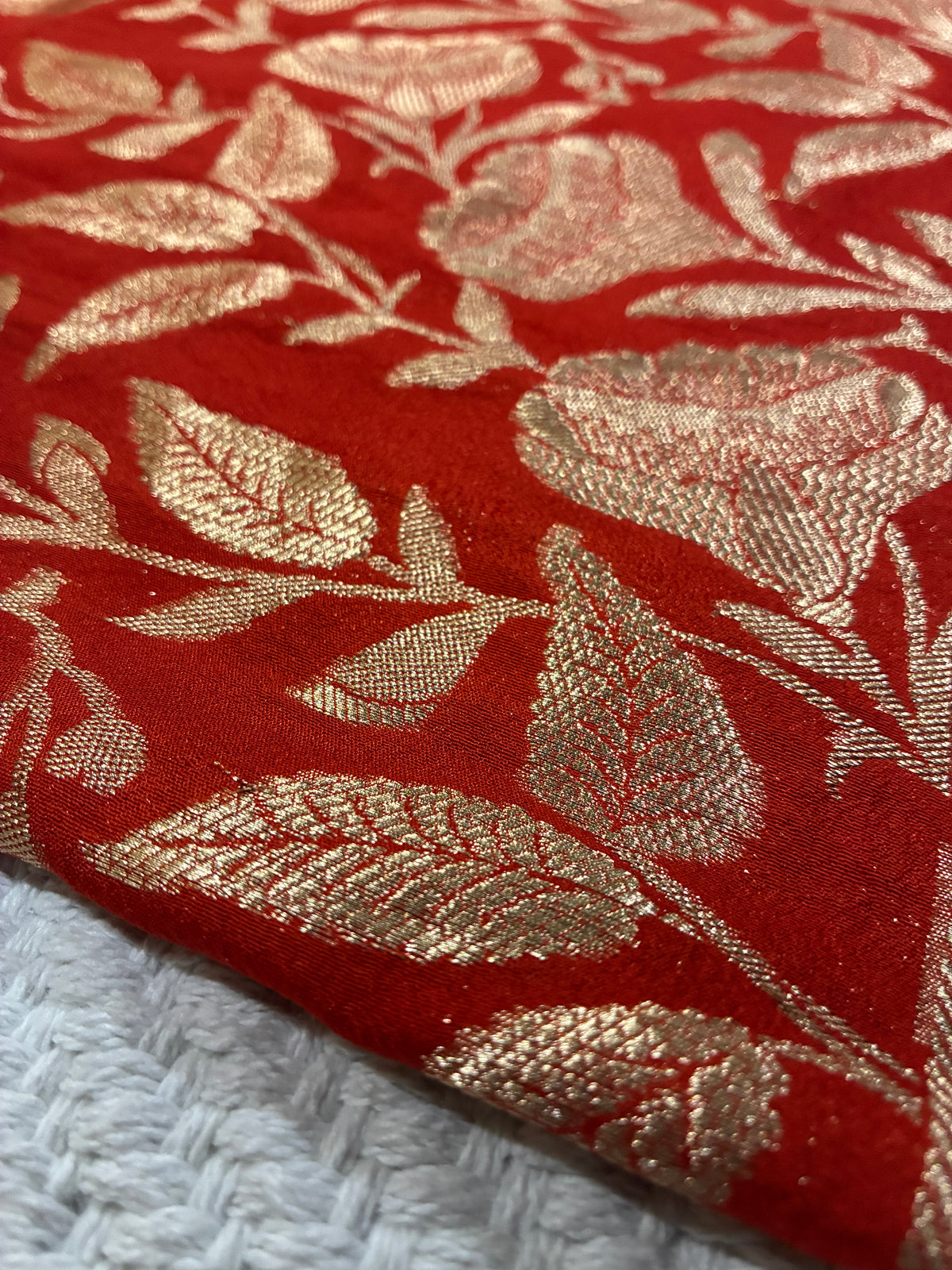 Orange Crepe Silk Saree