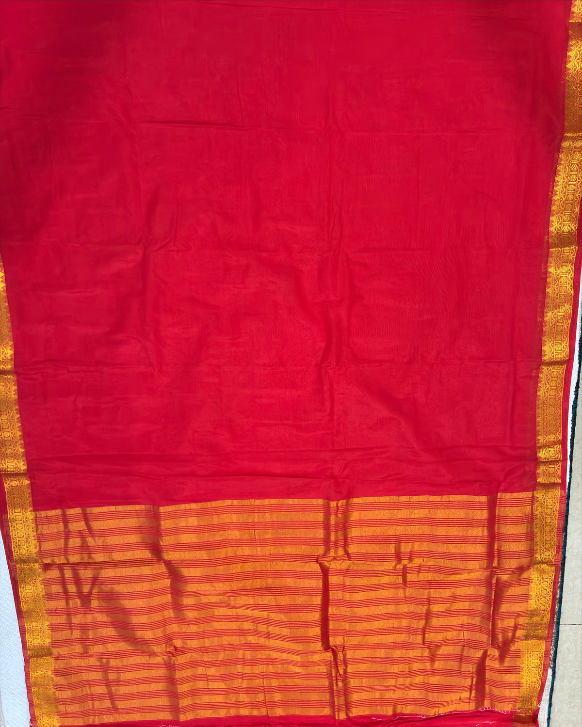 Red Mysore Silk Saree