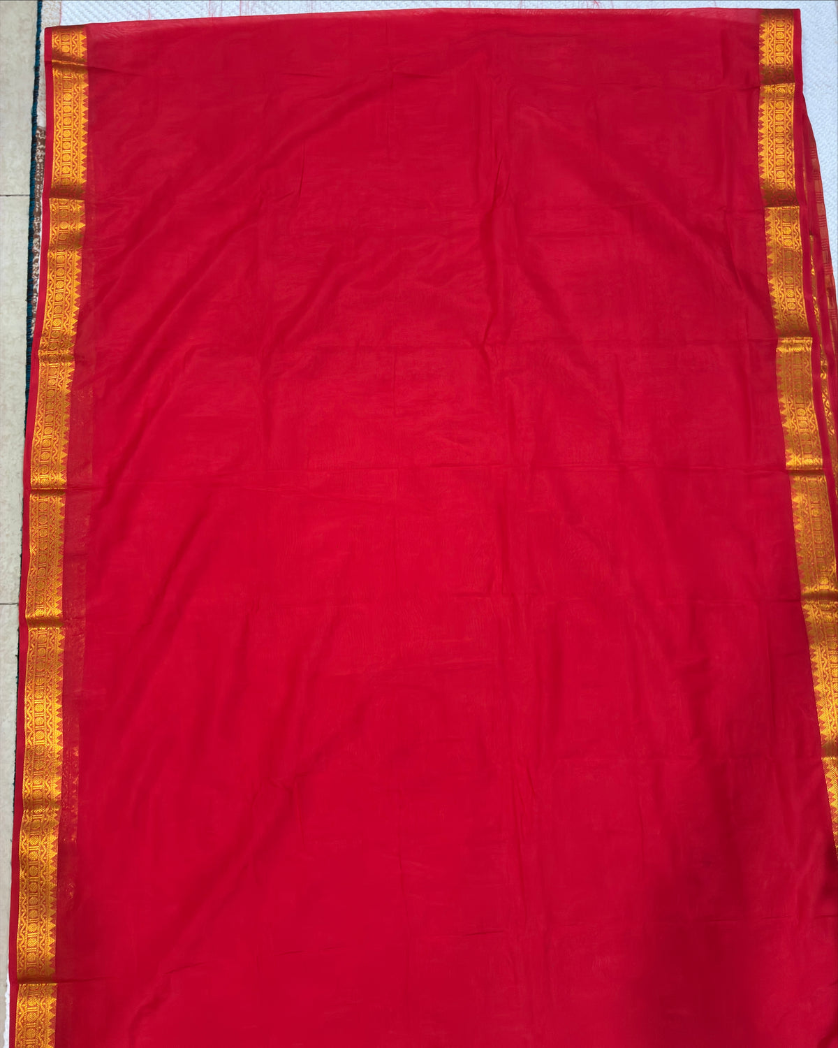 Red Mysore Silk Saree