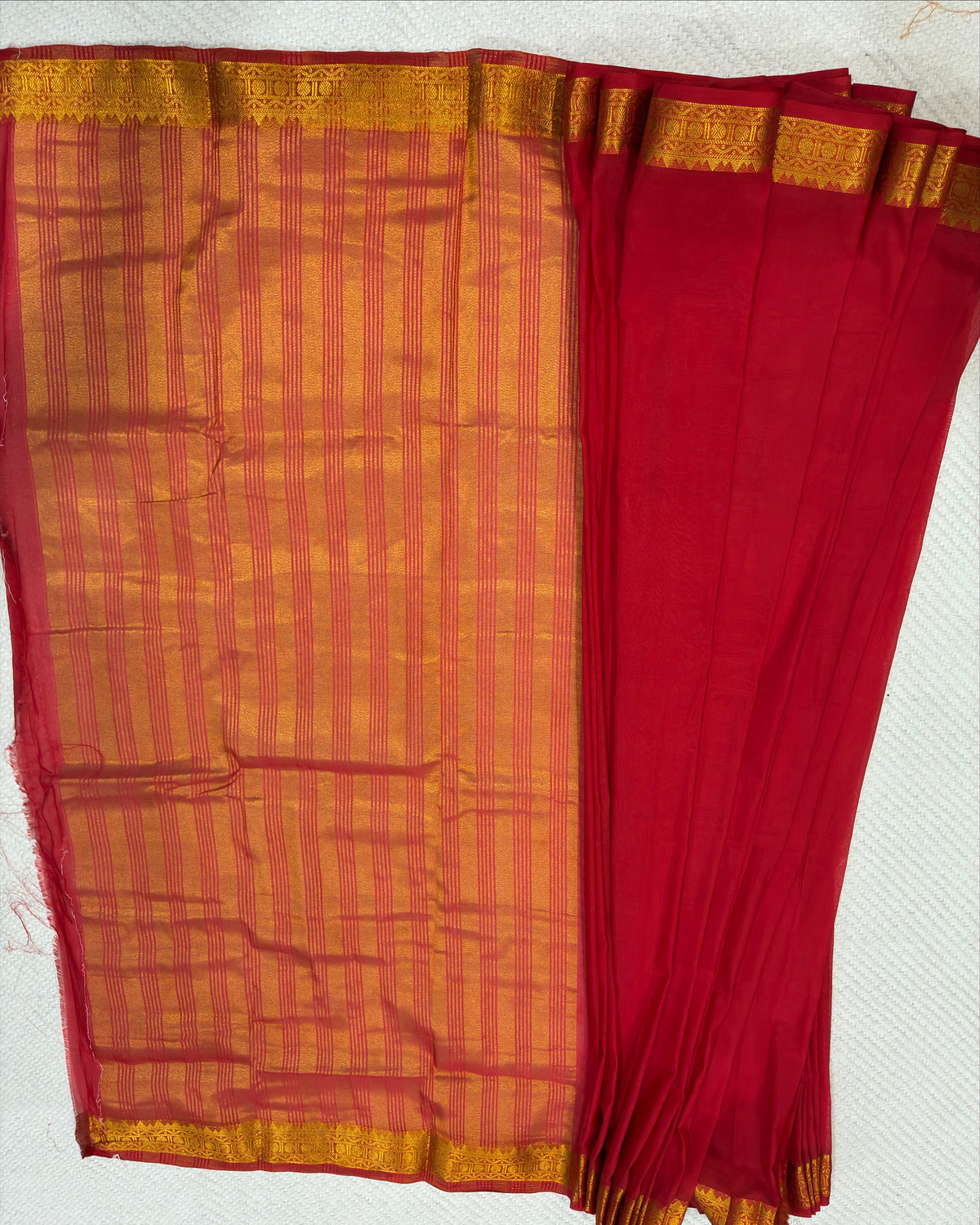 Red Mysore Silk Saree