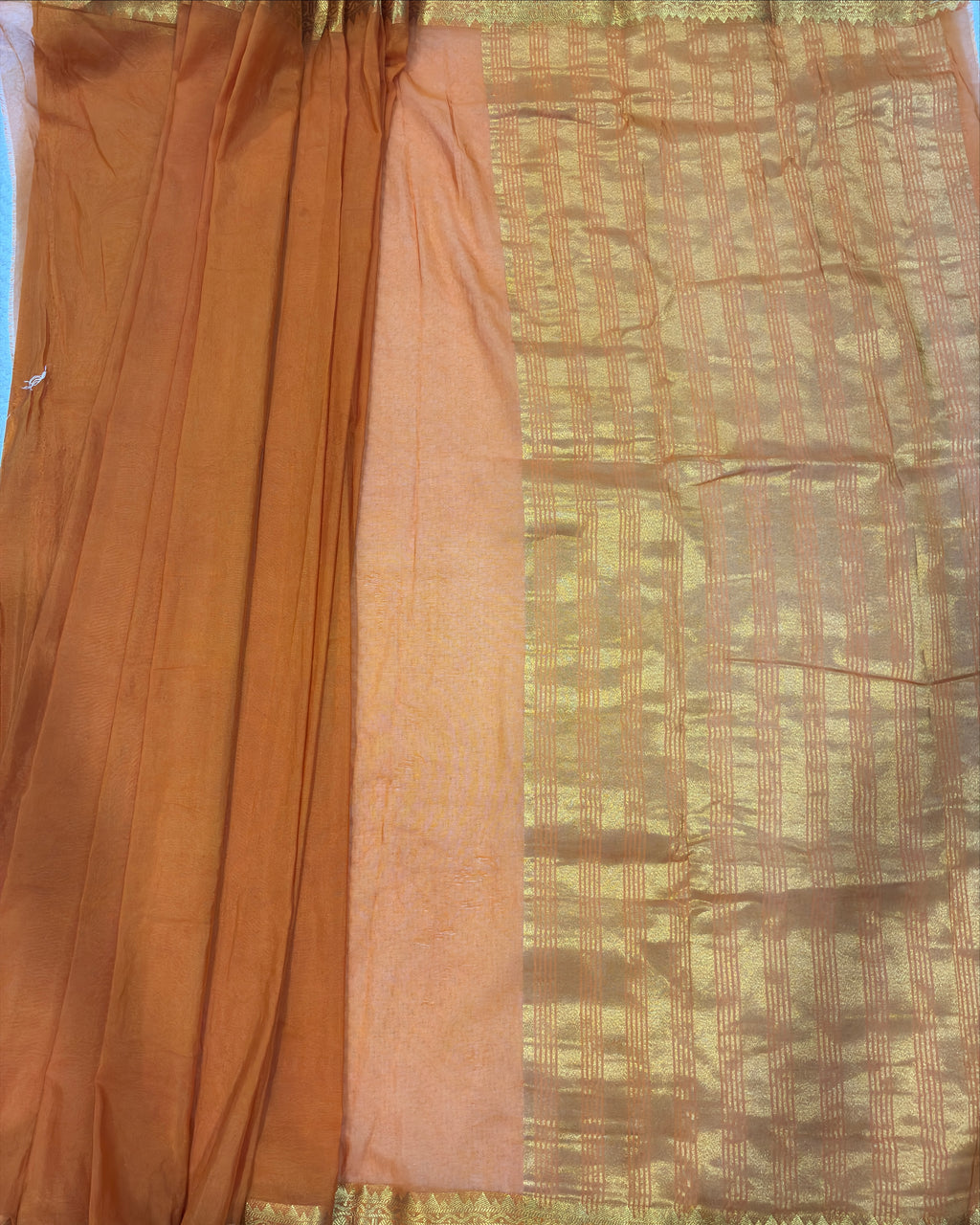 Mustard Mysore Silk Saree