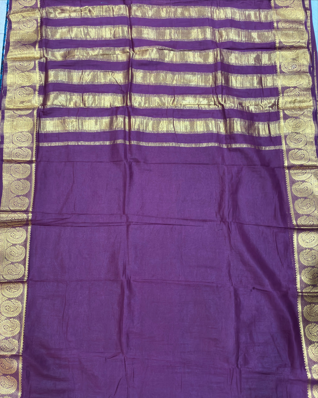 Brown Mysore Silk Saree