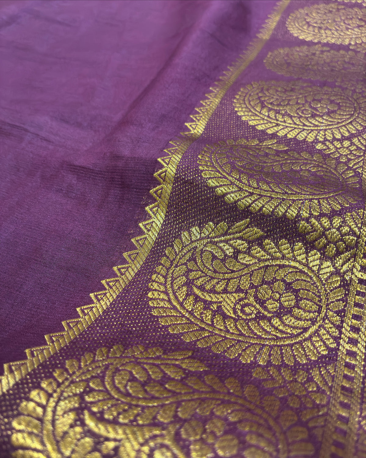 Brown Mysore Silk Saree