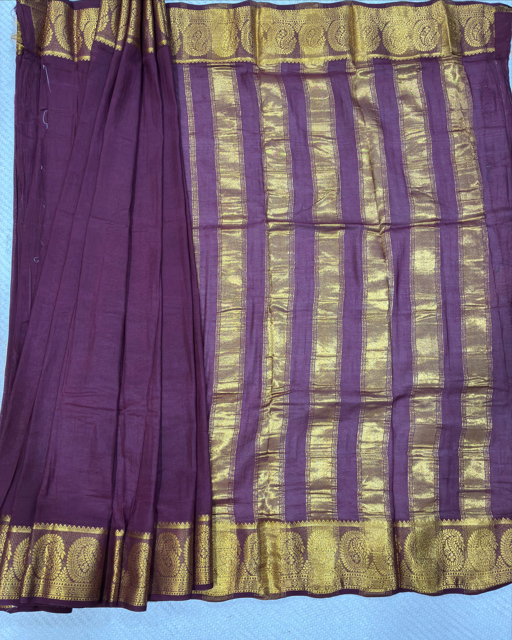 Brown Mysore Silk Saree